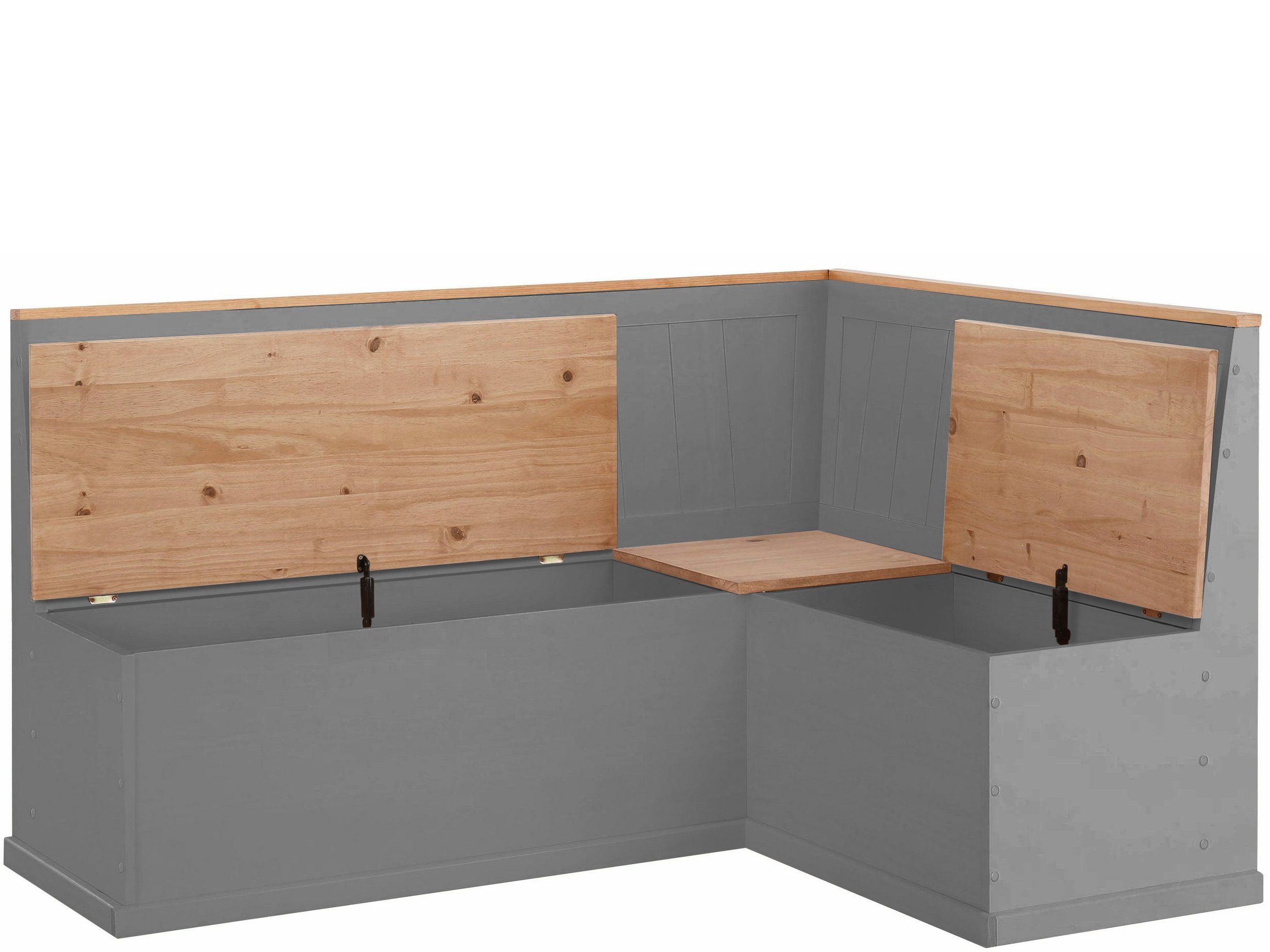 loft24 Eckbank Sage, Sitzbank aus Kiefer Massivholz im Landhausstil