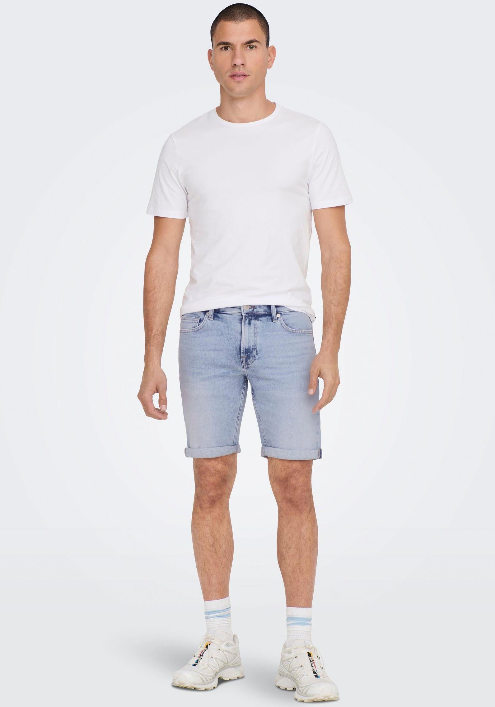 Denim 5189 Blue Light ONSPLY ONLY BLUE NOOS SONS & DNM Jeansshorts SHORTS LIGHT