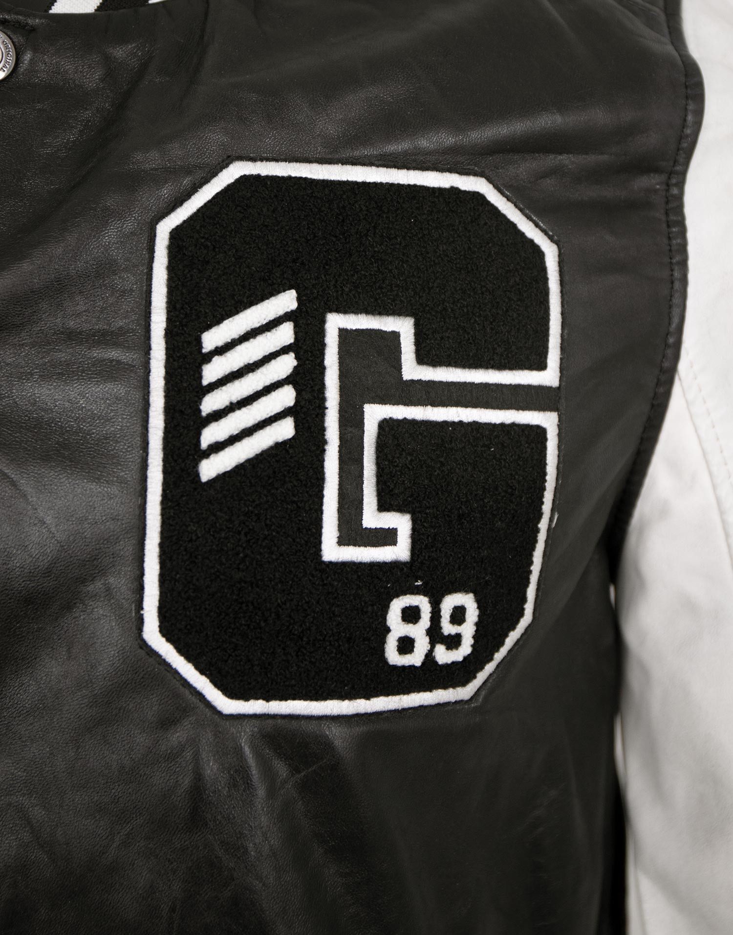 Gipsy by Mauritius Lederjacke GMBluno Gipsy - Herren Lederjacke Collegejacke Blouson Lammnappa schwarz-weiß