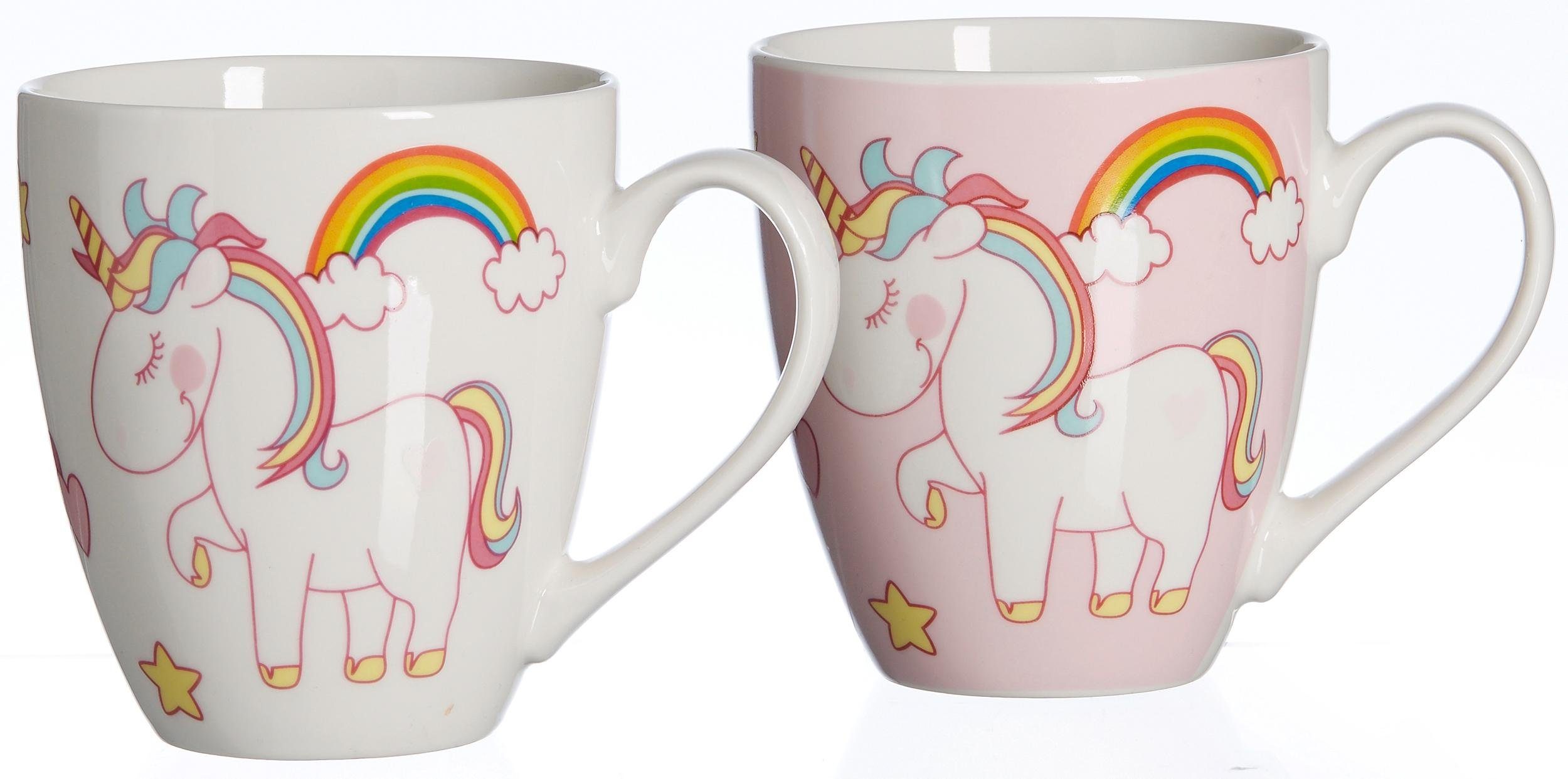 Ritzenhoff & 2-teilig Breker Kinderbecher Porzellan, Unicorn