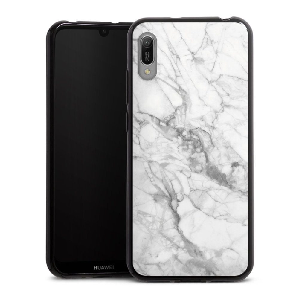 DeinDesign Handyhülle Stein Marmor Muster Marmor, Huawei Y6 (2019) Silikon  Hülle Bumper Case Handy Schutzhülle