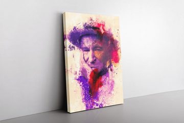 Sinus Art Leinwandbild Robin Williams Porträt Abstrakt Kunst Schauspieler Farbenfroh 60x90cm Leinwandbild