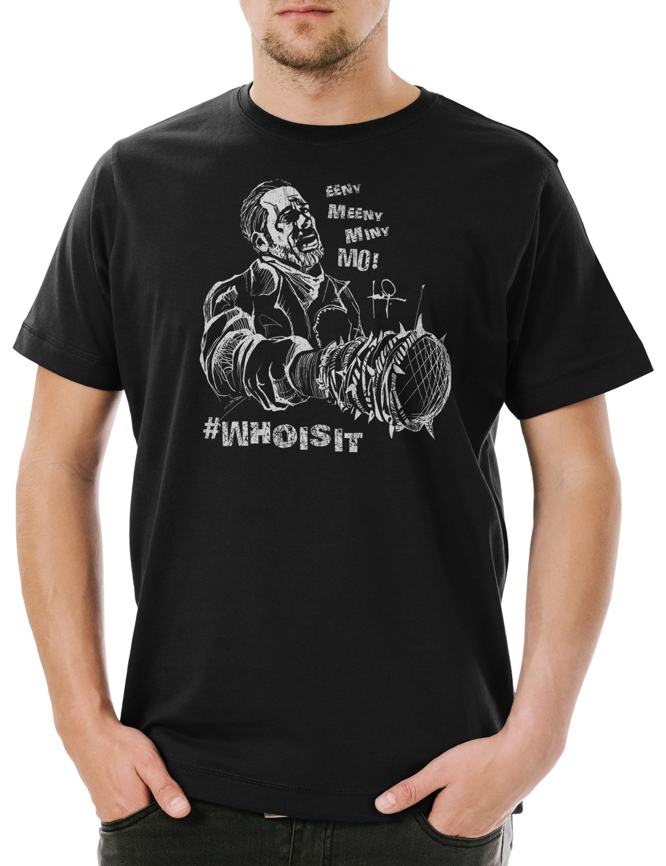 Print-Shirt Eeny Meeny Miny Moo Herren T-Shirt Walking Negan Lucille Baseball Dead