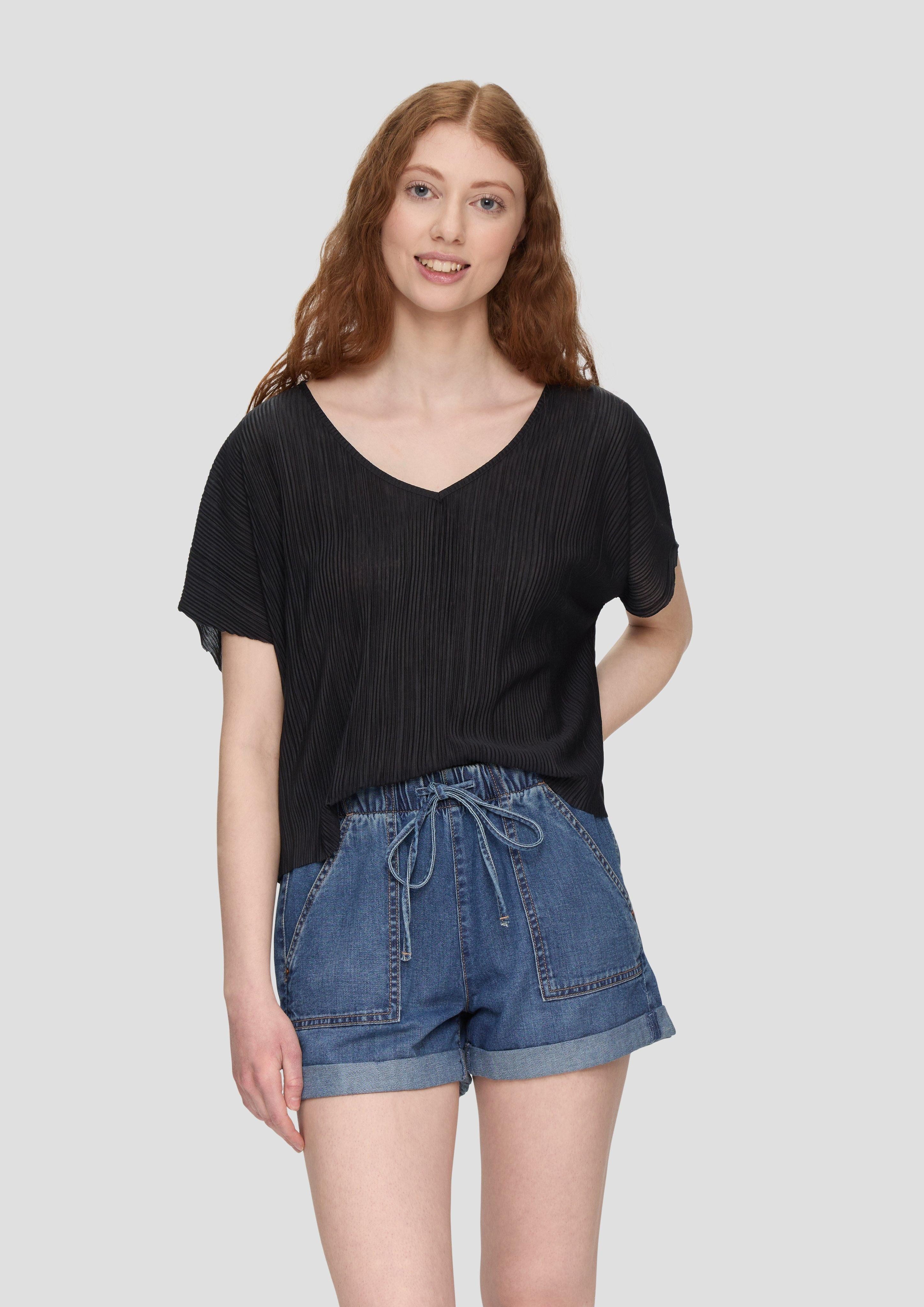 QS Kurzarmshirt T-Shirt im Relaxed Fit günstig online kaufen