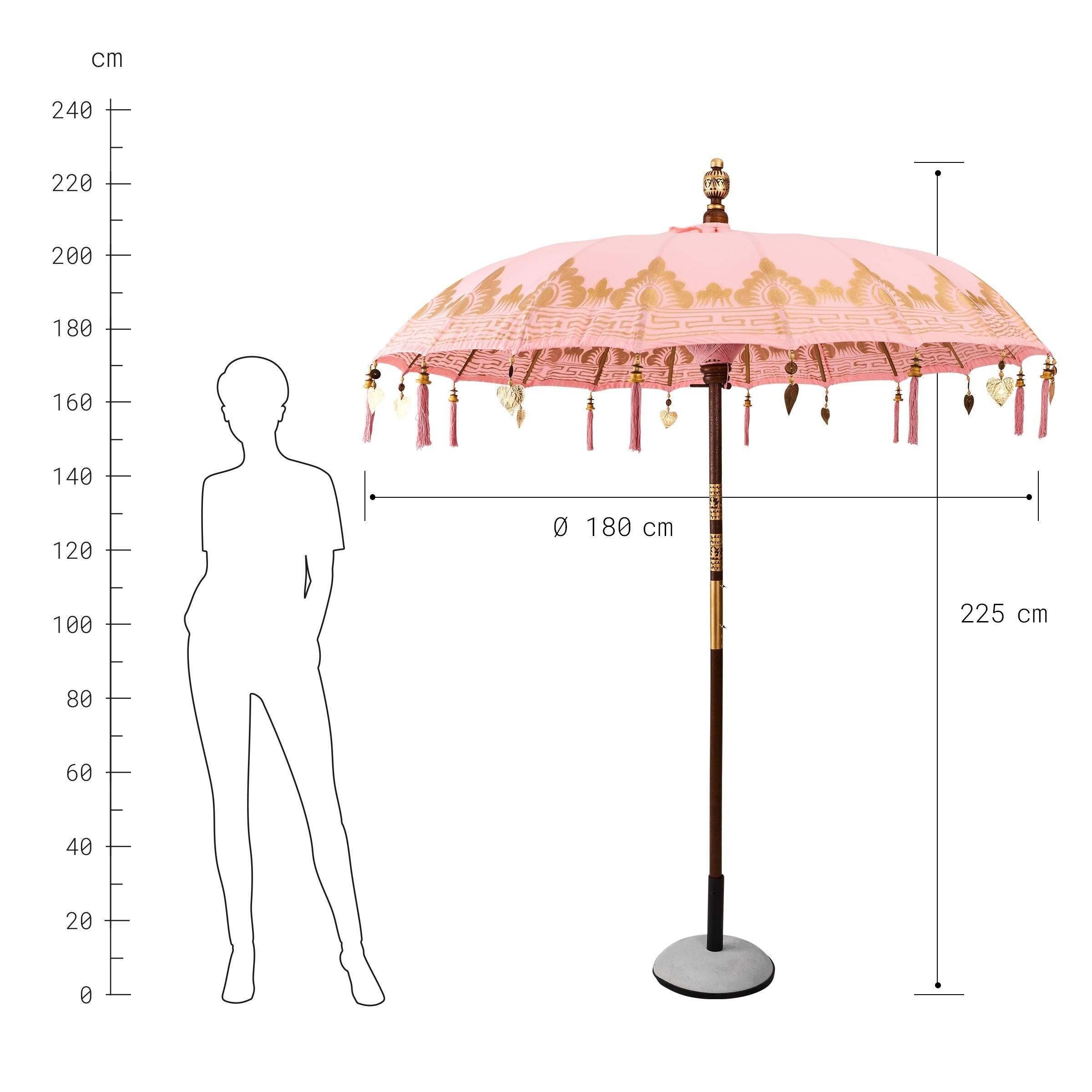 ORIENTAL Ø180cm BUTLERS Pink Sonnenschirm Sonnenschirm LOUNGE