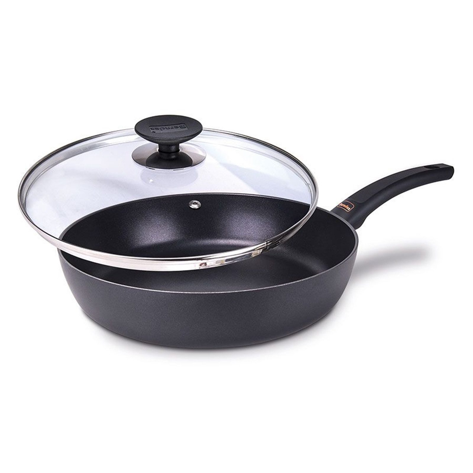 Berndes Schmorpfanne Schmorpfanne mit Glasdeckel Aktion Special, Aluminium (Stück, 1-tlg., 1 Schmorpfanne mit Deckel), Bratpfanne