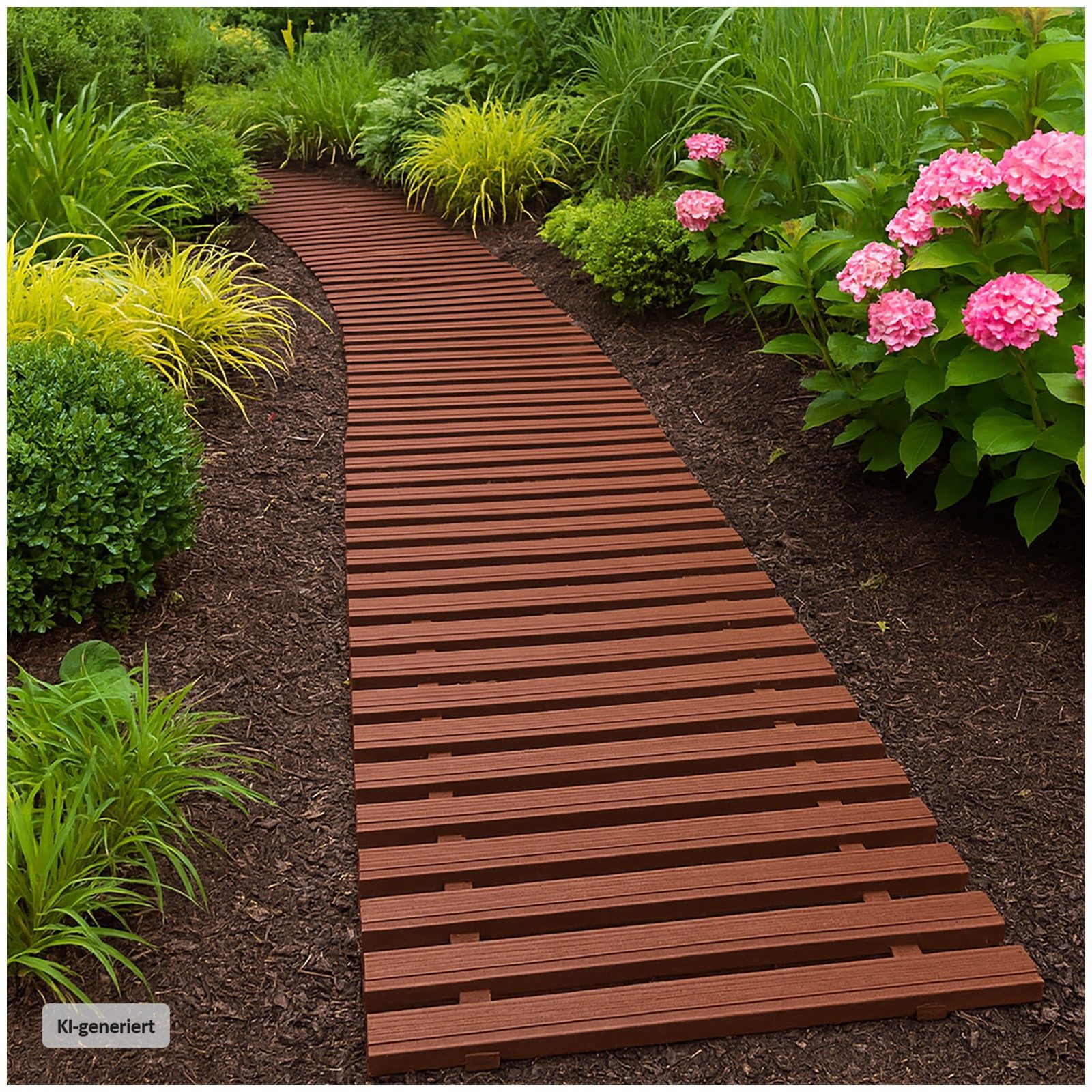 HTI-Living Trittsteine Rollweg Nessa, 30x393 cm, Set, 48-St., 48 Module inkl. Verbindungselementen, Gehweg Gartenweg leicht zu verlegen