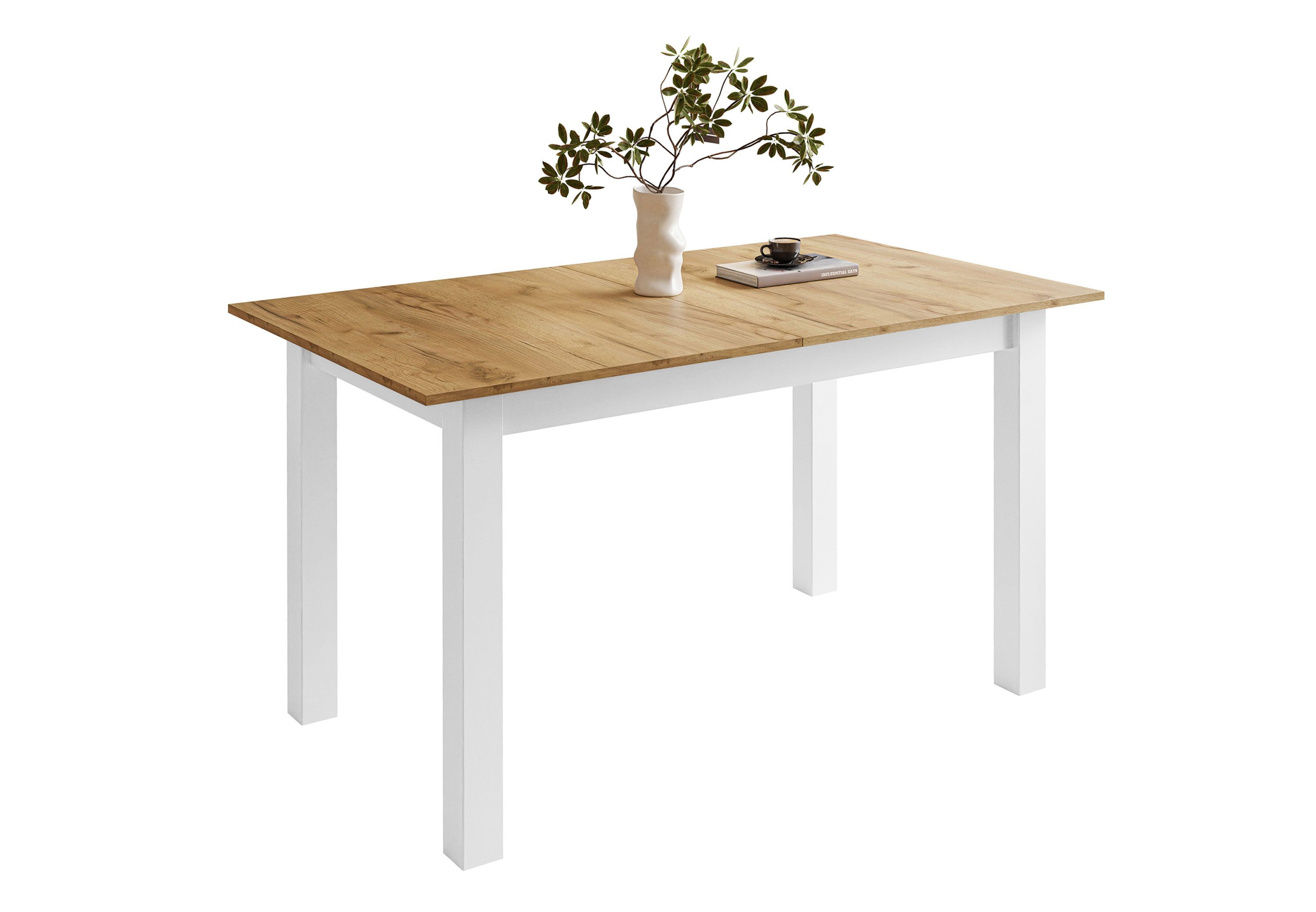 Lookway Klapptisch Ausklappbarer Tisch für 6-8 Personen Wohnzimmer ARTON 140 cm, Breite: 140-195, Höhe: 77 cm, Tiefe: 80 cm