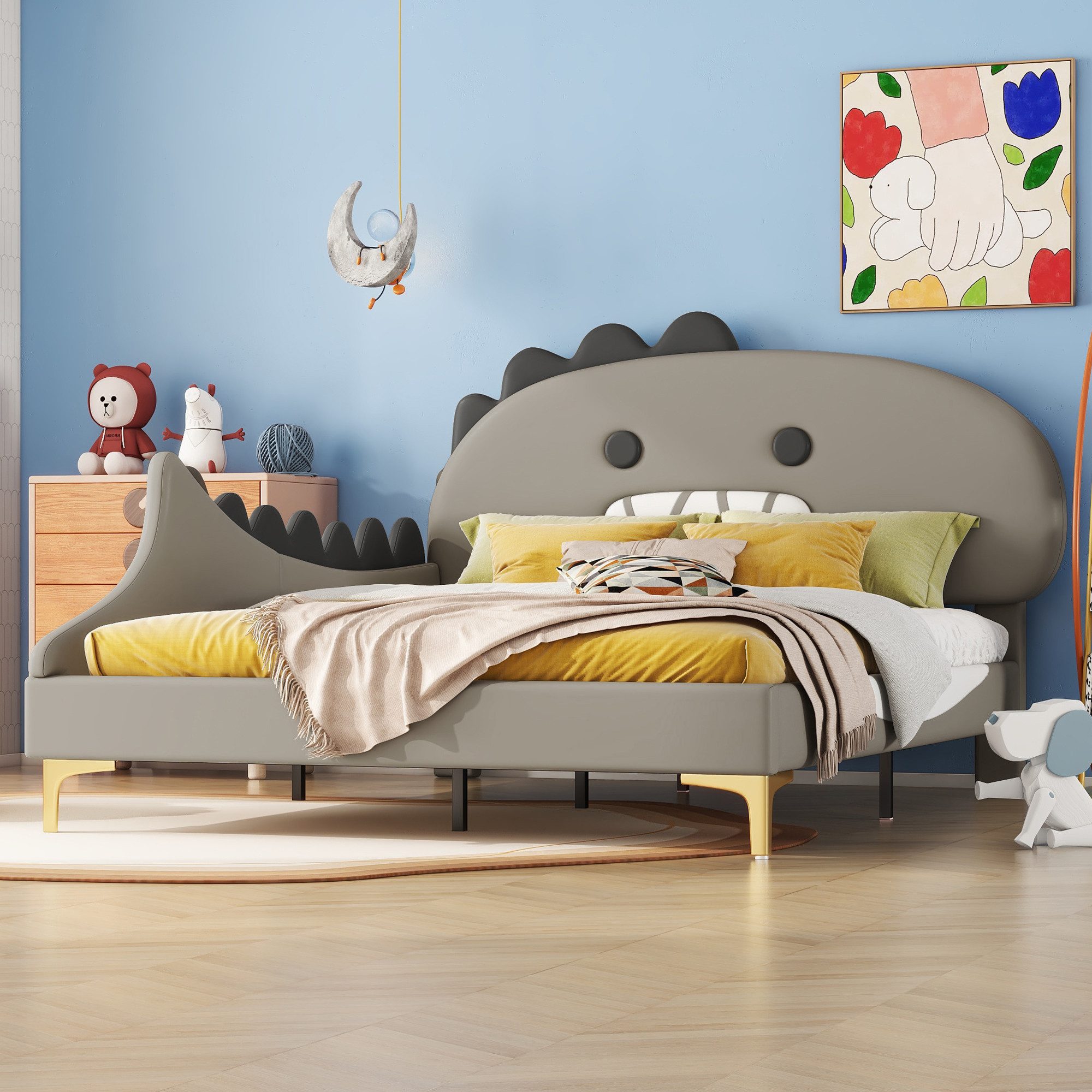 Flieks Polsterbett, Kinderbett 140x200cm mit Cartoon günstig online kaufen