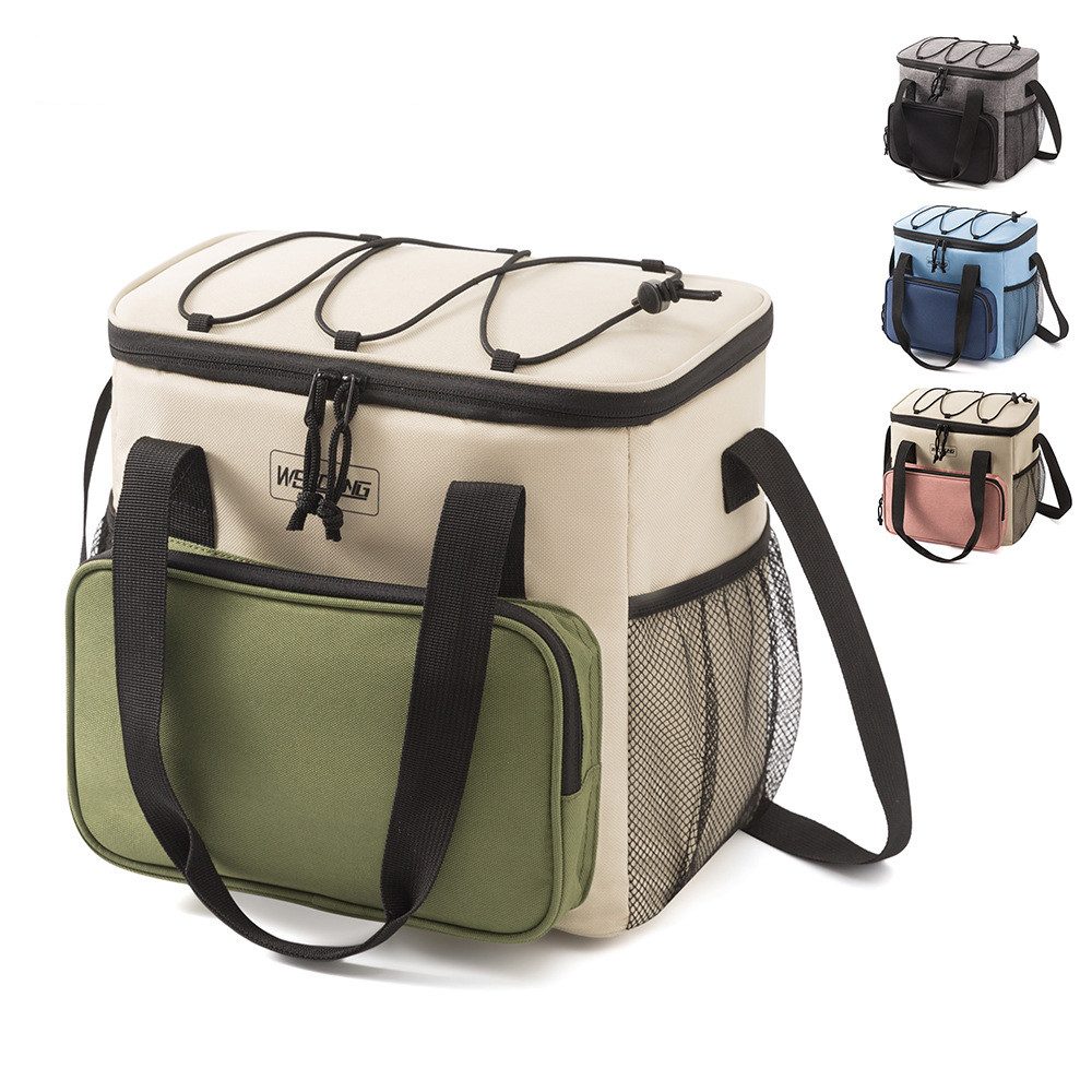 Blusmart Kühltasche Tragbare Thermo-Lunchtasche mit Schultergurt & Mehrere Fächer, 13 l, Für Picknicks, Grillen, Strand, Büro und andere Aktivitäten