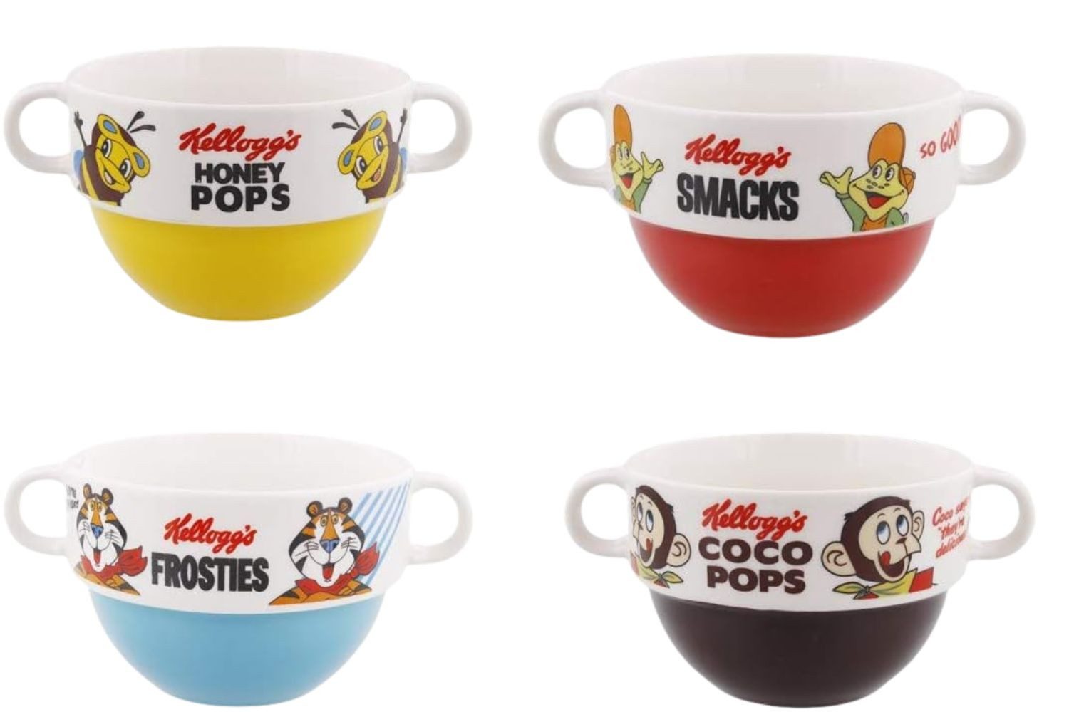 Haushaltshobel 4er Set Müslischalen Keramik Bowls für Müsli & Suppen Suppenschüssel
