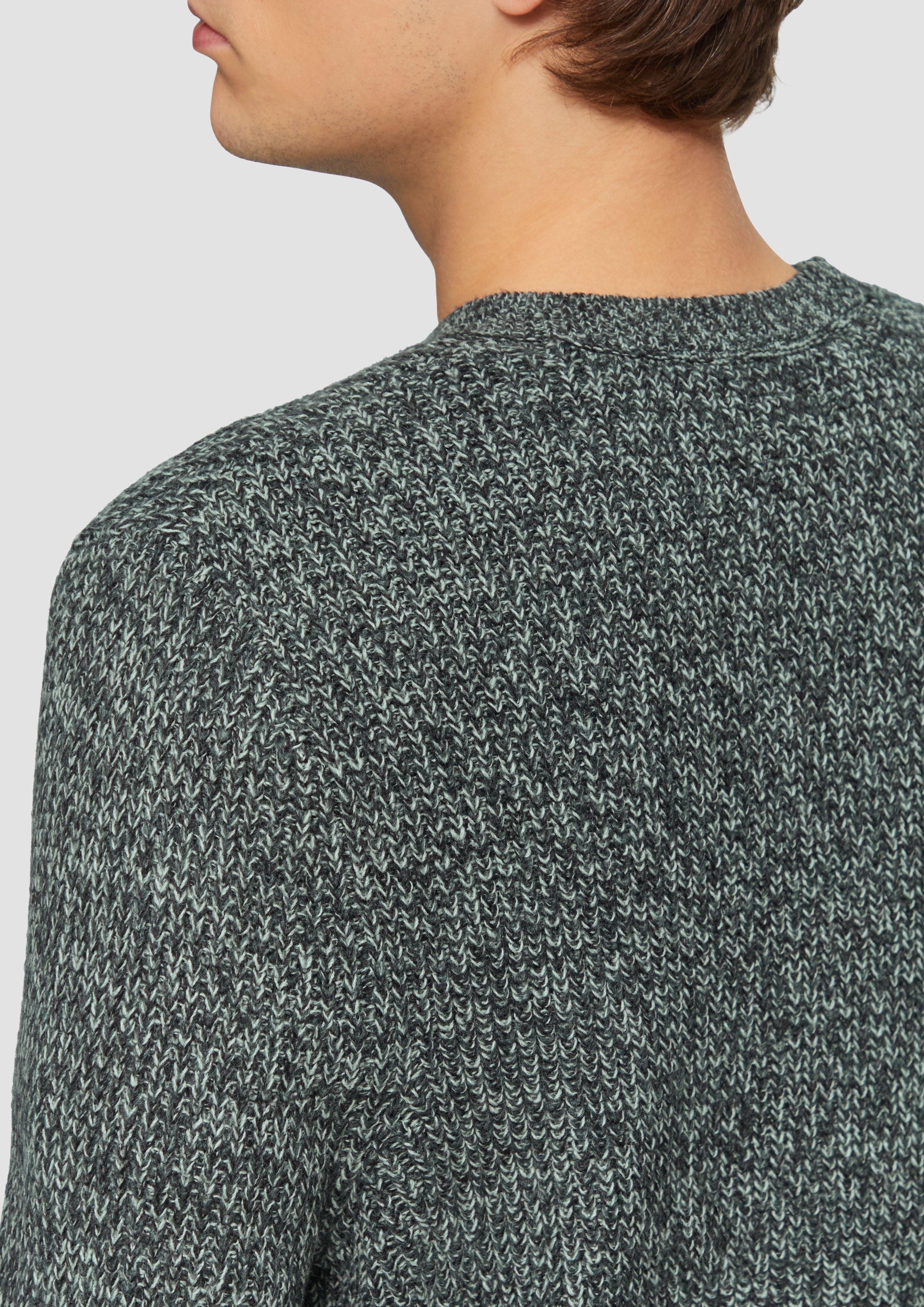 QS Strickpullover Strickpullover mit Rippstruktur günstig online kaufen