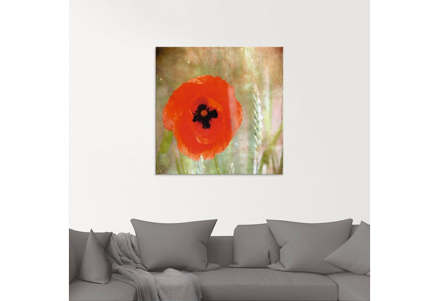 Artland Glasbild »Klatschmohn«, Blumen (1 Stück)-kaufen