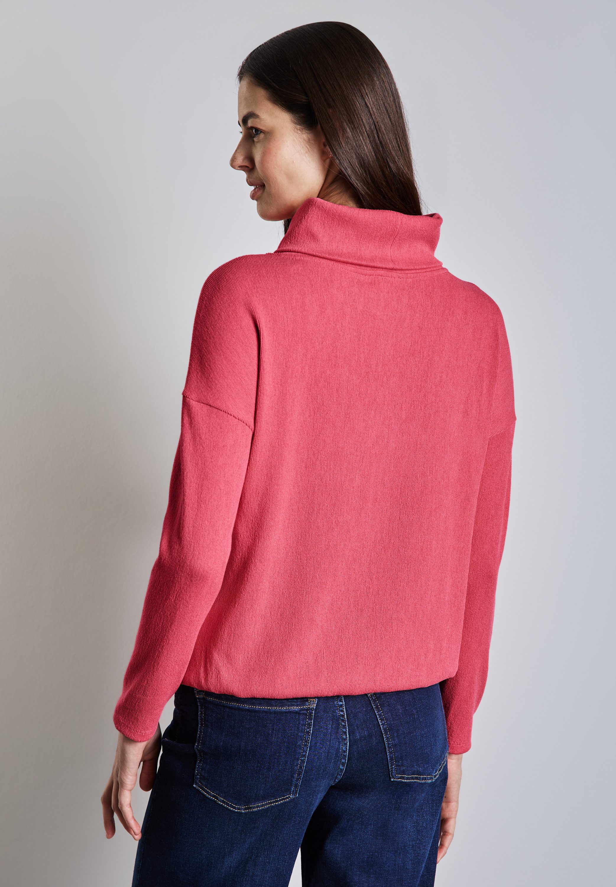 STREET ONE Rollkragenpullover mit Struktur günstig online kaufen