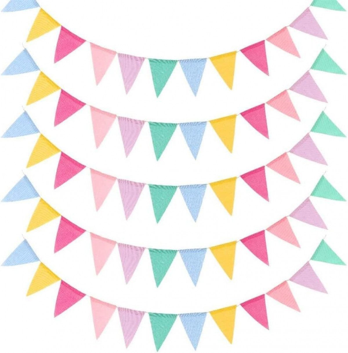 FELIXLEO Flagge 4M Wimpelkette, Wimpelkette Outdoor Wetterfest (15-St)