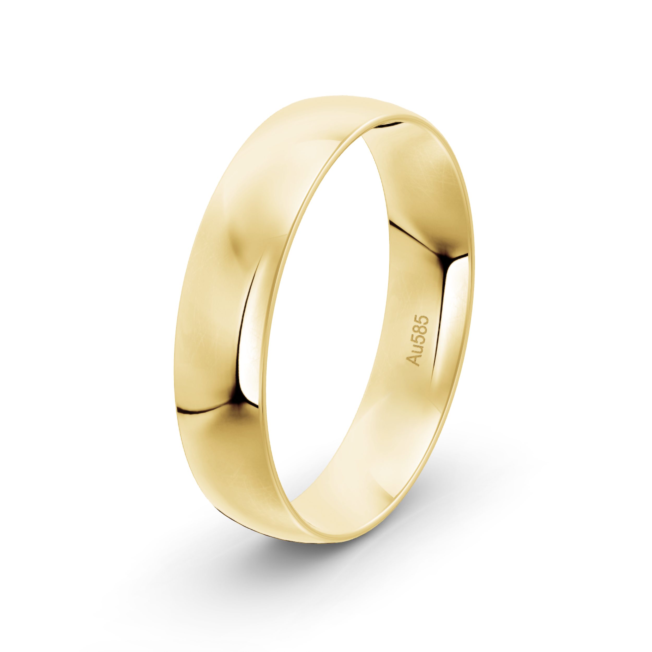 mosa & co. Trauring mit Gravur Klassisch 5.0 mm 585 / Gelbgold, Hochzeitsring Verlobungsring Partnerring