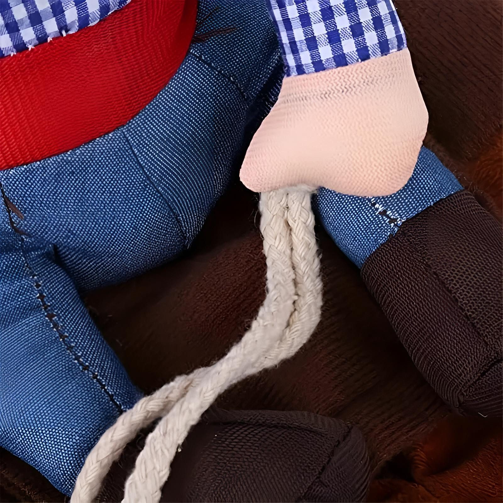 Corimori Hundekostüm Süßes Cowboy-Kostüm für Hund & Katze, lustiges Hunde Western Outfit mit Sattel & Figur – mit Klettverschluss
