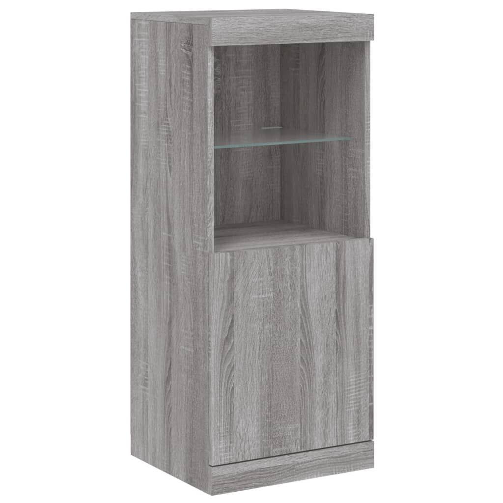 vidaXL Sideboard Sideboard mit LED-Leuchten Grau günstig online kaufen