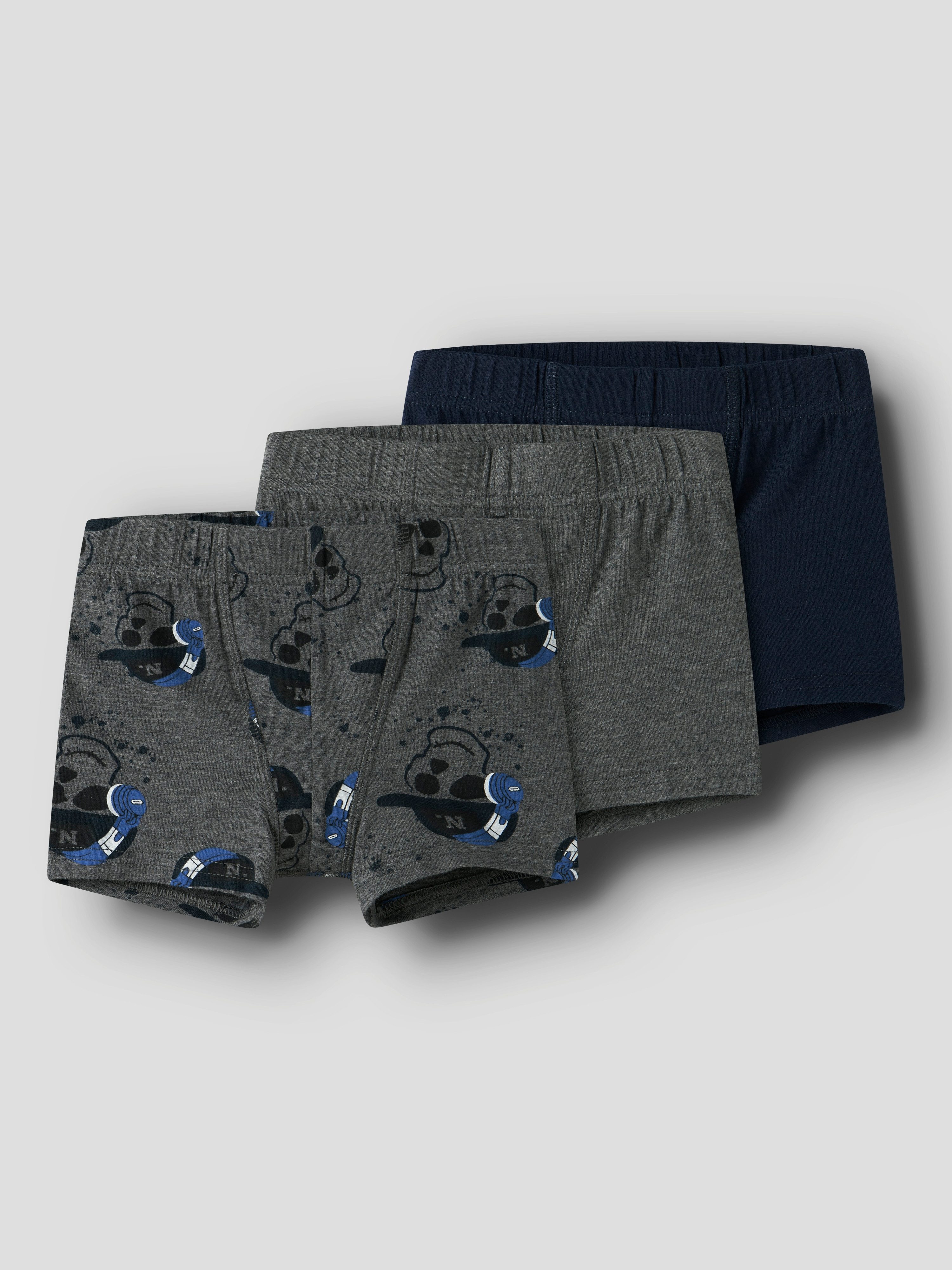 Name It Trunk NMMTIGHTS 3P DARK GREY MEL SKULL NOOS (Packung, 3-St)
