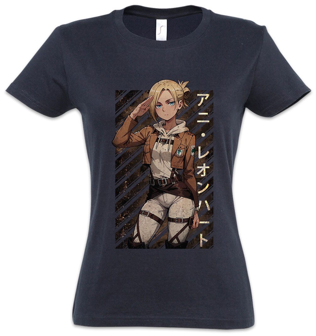 Urban Backwoods Print-Shirt Annie Leonhart Damen T-Shirt Attack Shingeki No Kyojin AOT On Titan (1-tlg) Levi Eren Yeager Historia