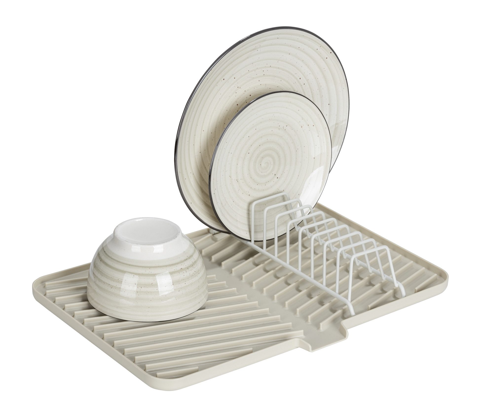 SCHÖNER WOHNEN-Kollektion Abtropfmatte ARIANA, robuster Geschirrabtropfer mit Ablaufrinne, platzsparend, rutschfest