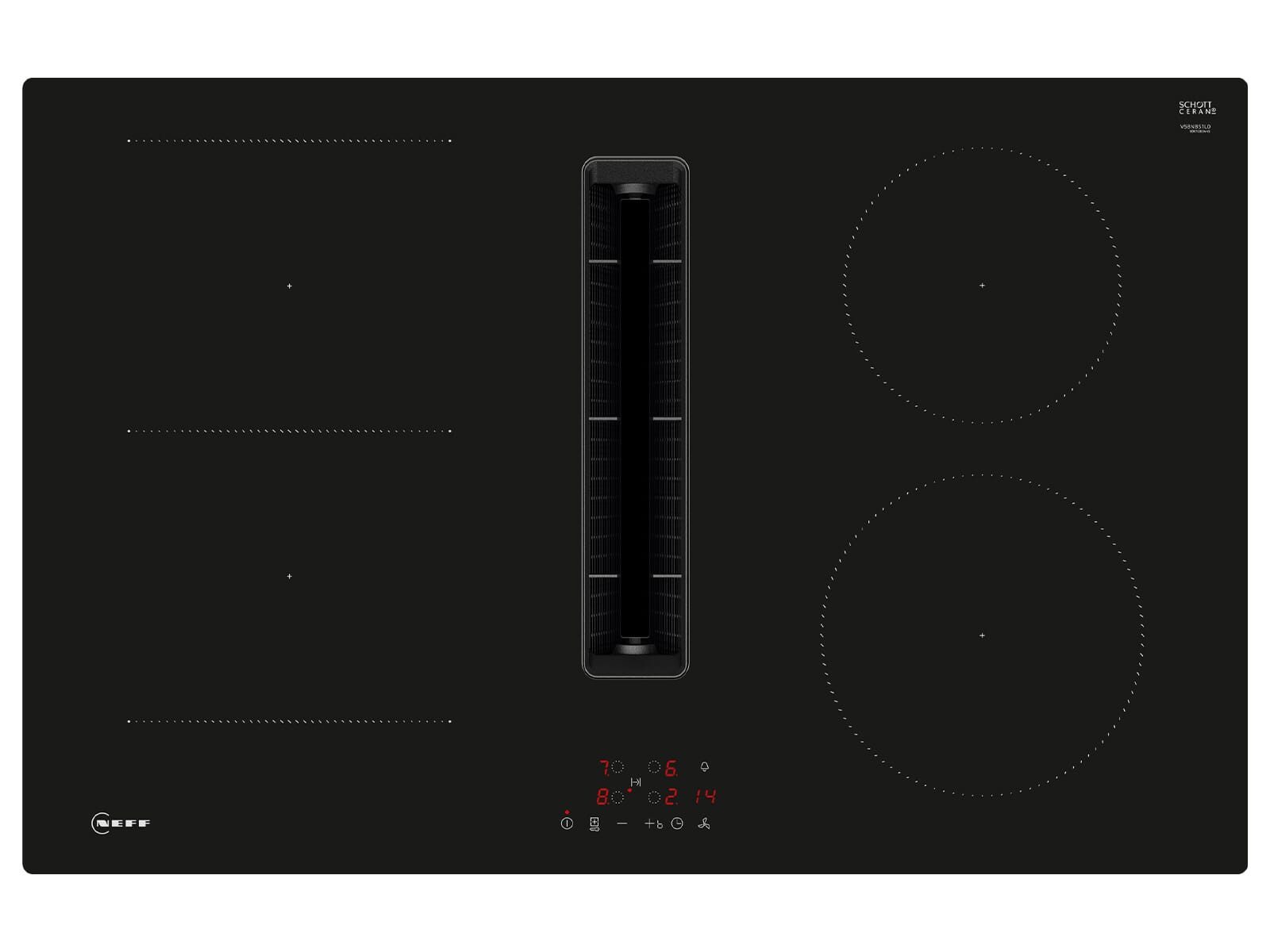 NEFF Kochfeld mit Dunstabzug V58NBSGA7, Timer, TouchControl-Bedienung