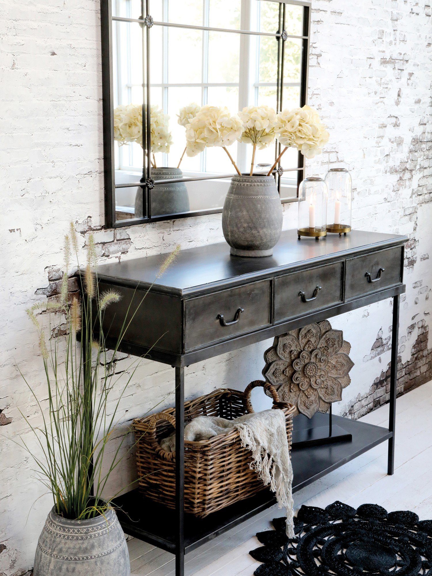 Chic Antique Konsolentisch Konsolen Tisch m. 3 Schubladen H91/L123/B41 cm a günstig online kaufen