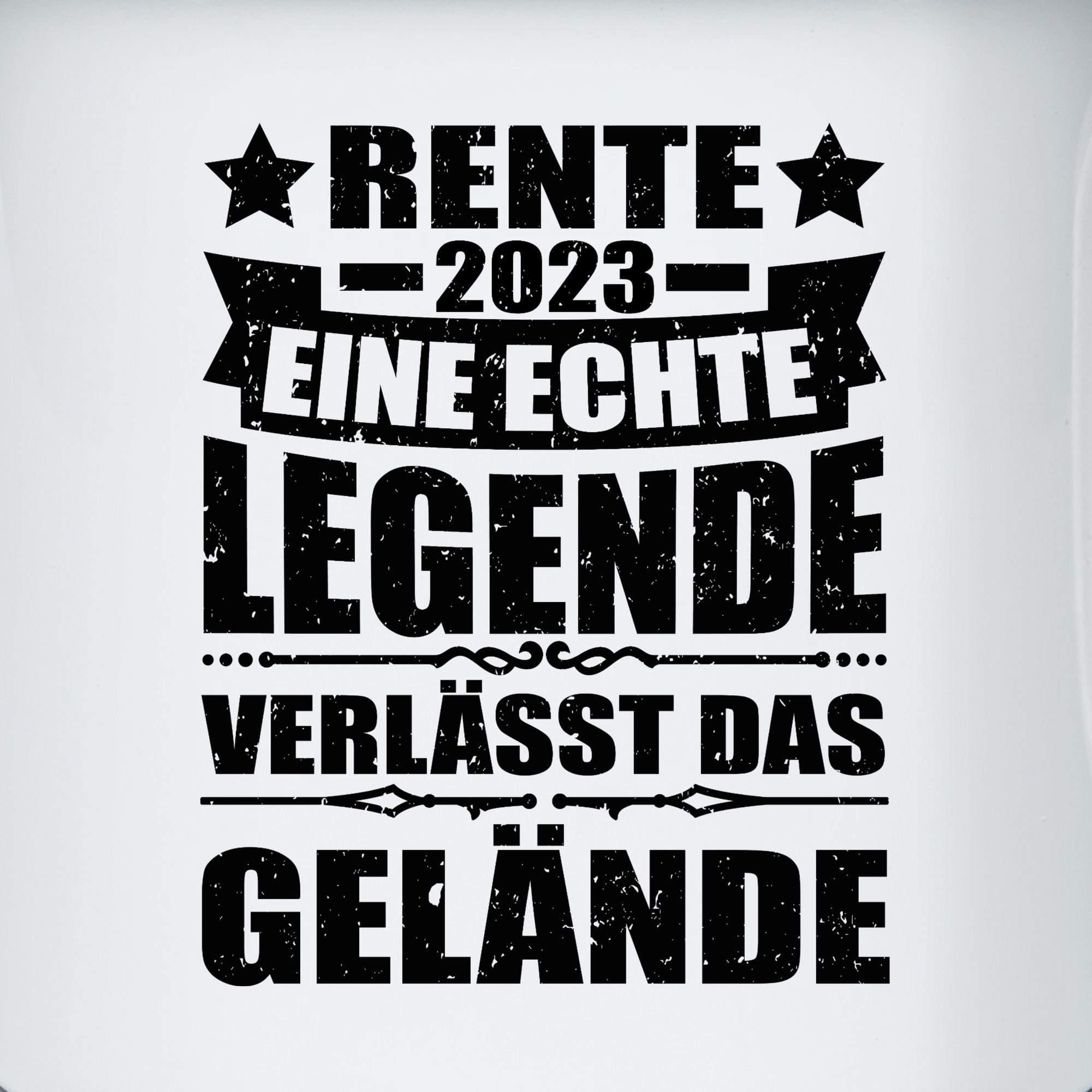 Rentnerin 2023 Silber Weiß 3 Stahlblech, verlässt Rente das - Tasse Tasse Shirtracer Legende Gelände,