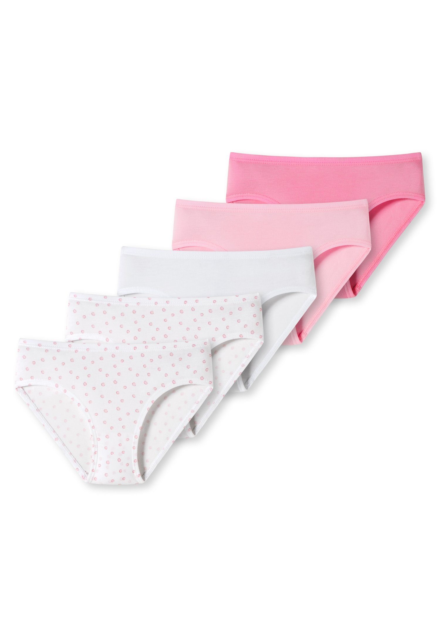 Slip Softbund mit gepunktet weiß Schiesser bequemen (3er-Pack) rosa