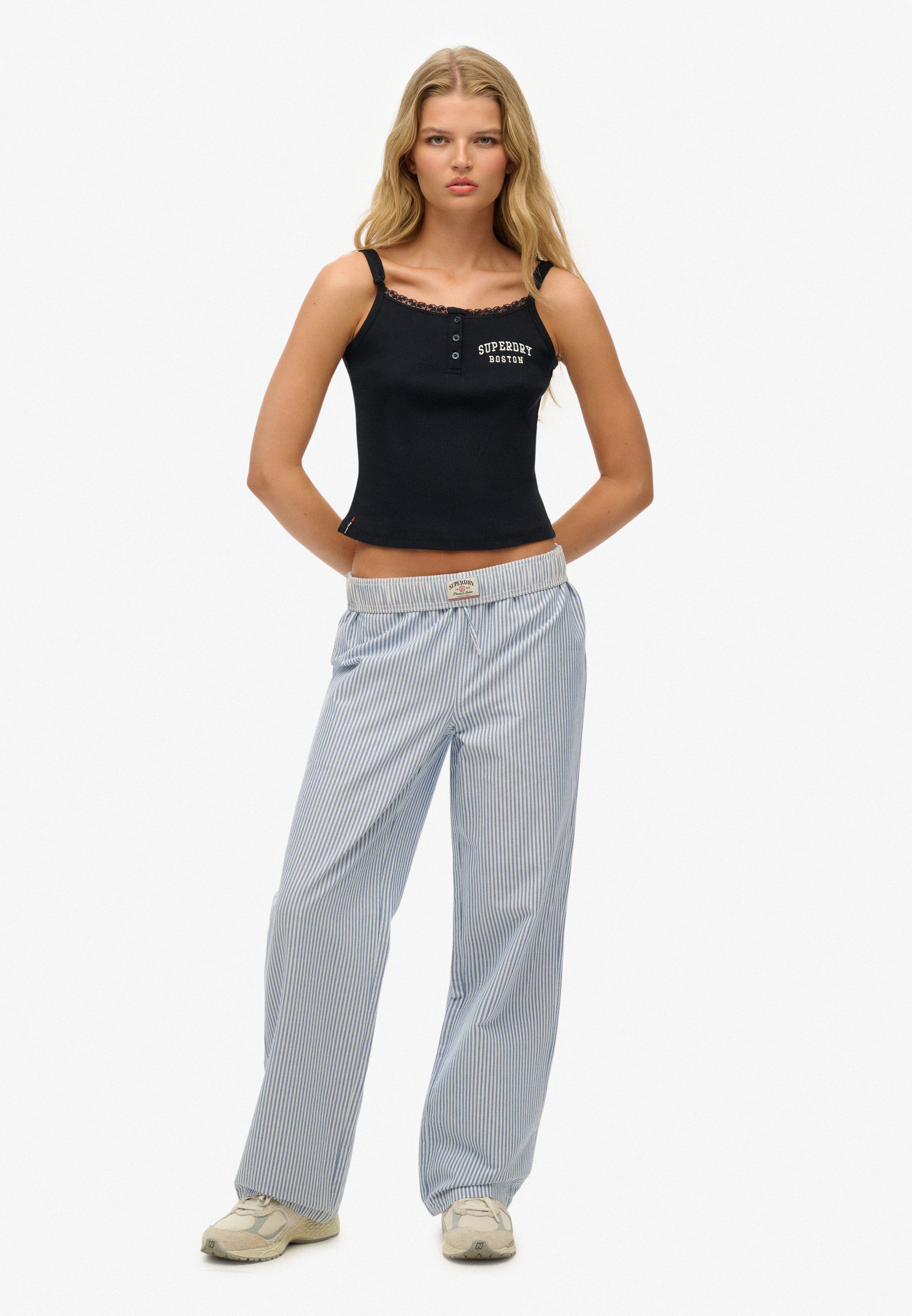Superdry Cargohose COTTON STRIPE ELASTIC TROUSER