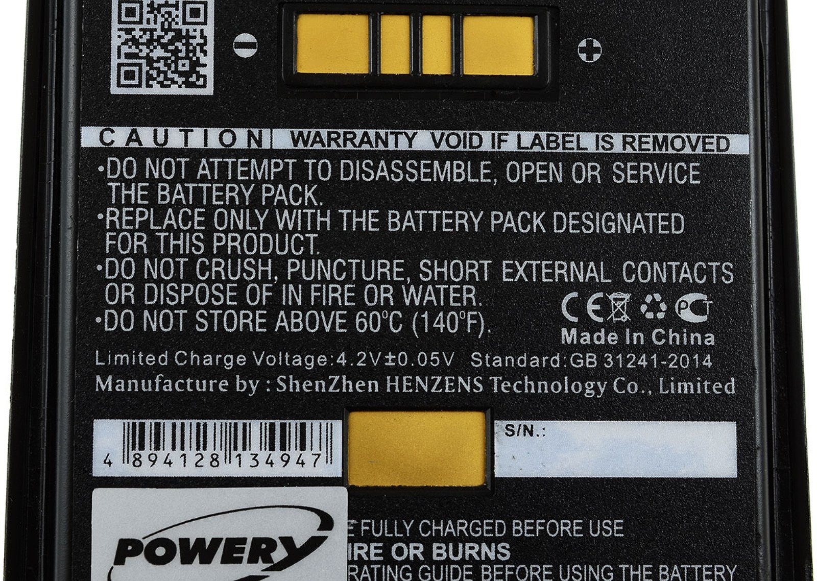 Powery Akku für Symbol Akku (3.7 Typ 82-111094-01 2400 mAh V)