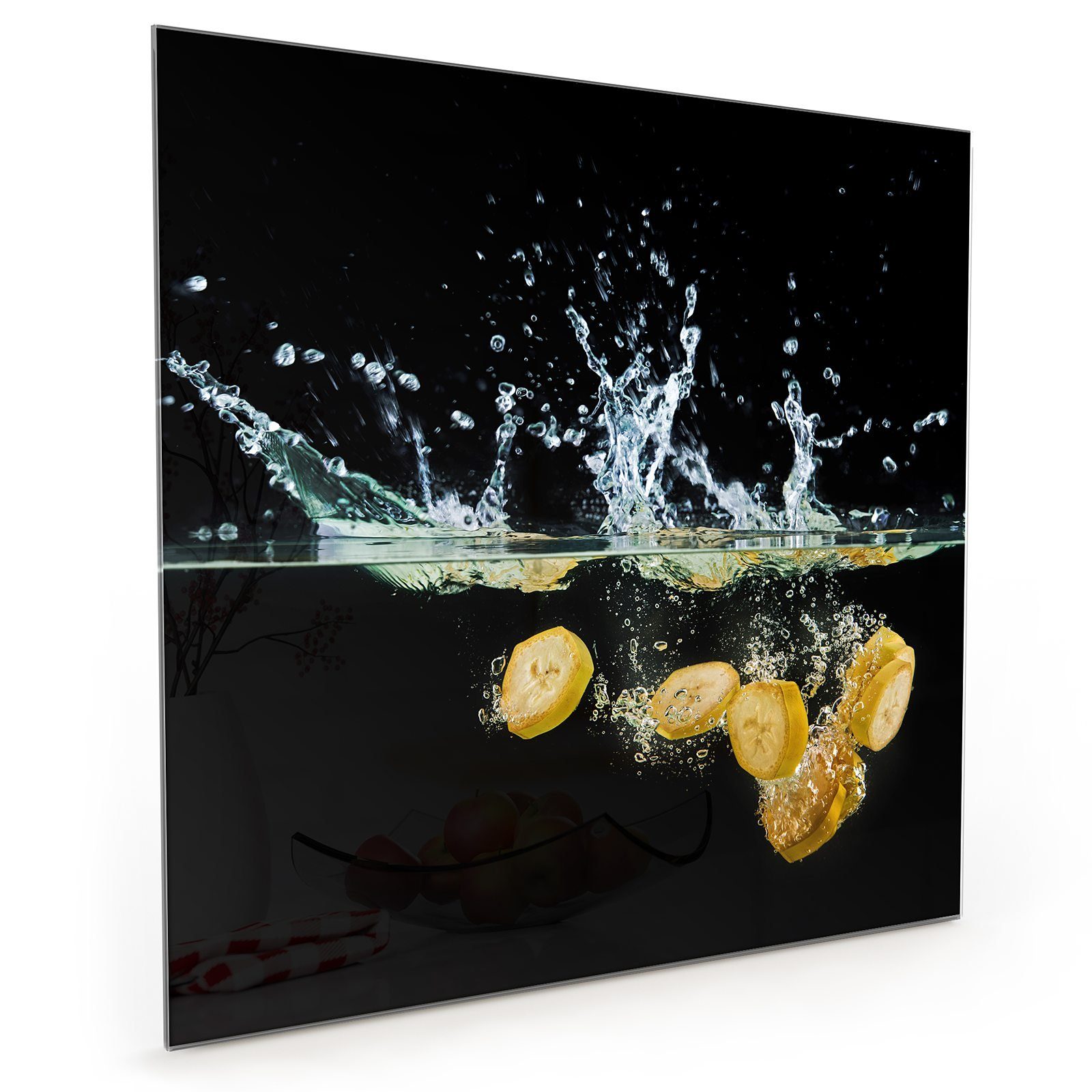 Wasser im Motiv Primedeco Glas Spritzschutz Küchenrückwand Bananen Küchenrückwand mit