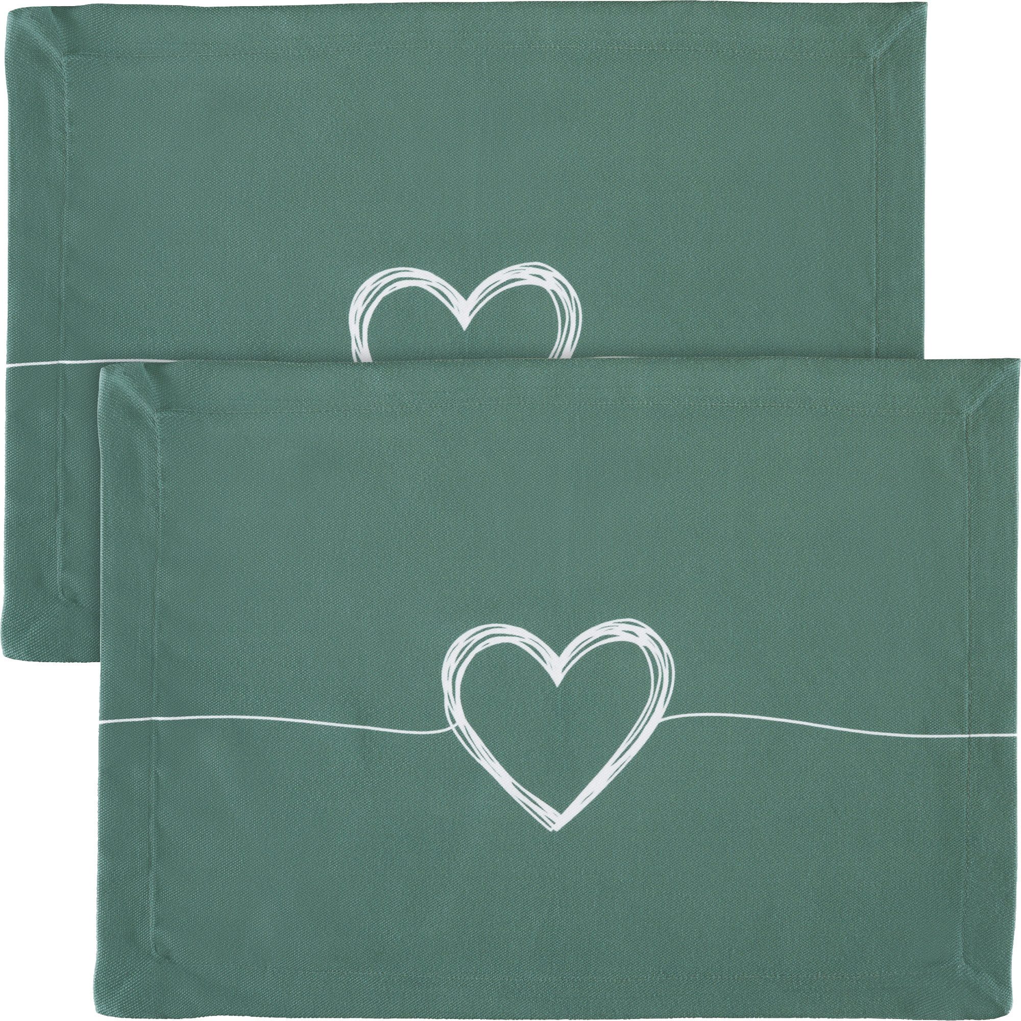 Platzset Tischset "Herz" 2er-Pack
