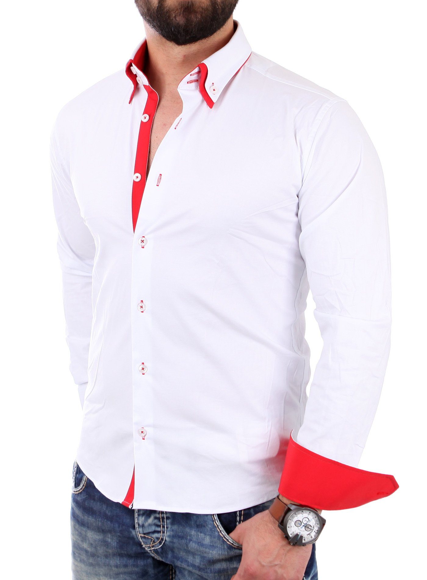 Reslad Langarmhemd Reslad Herren Langarm Hemd Alabama RS-7050 (Herrenhemd) günstig online kaufen