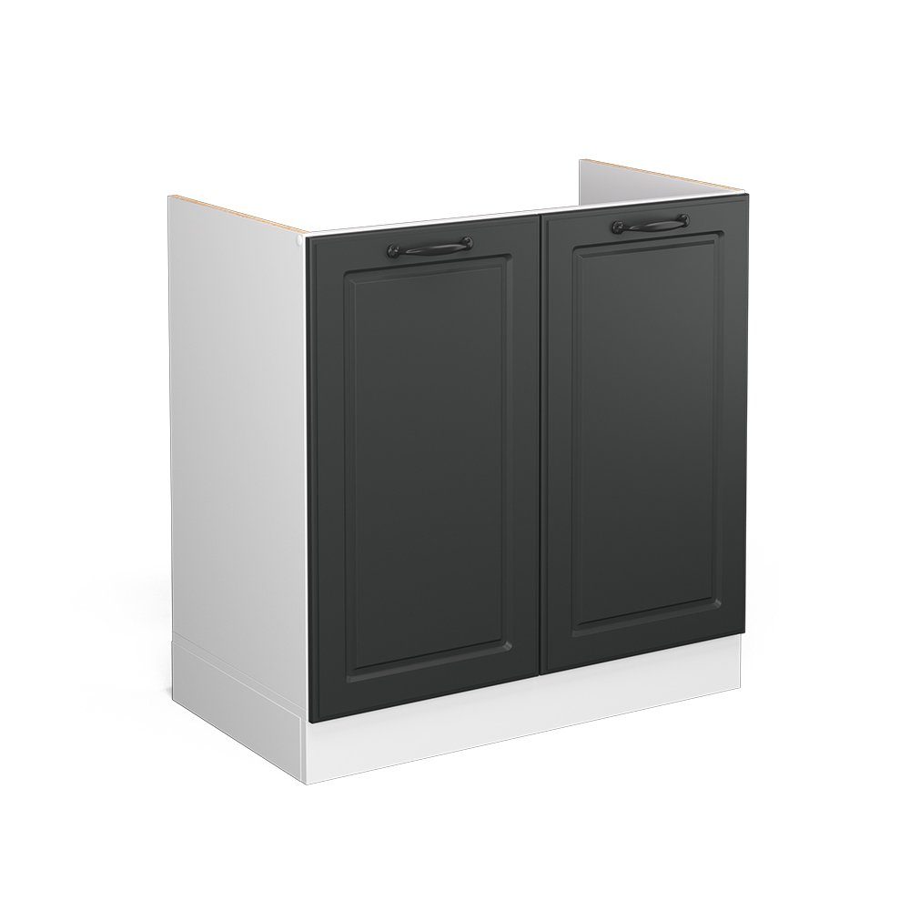Vicco Unterschrank R-Line, Anthrazit Landhaus/Weiß, 80 cm ohne Arbeitsplatte (1-St)