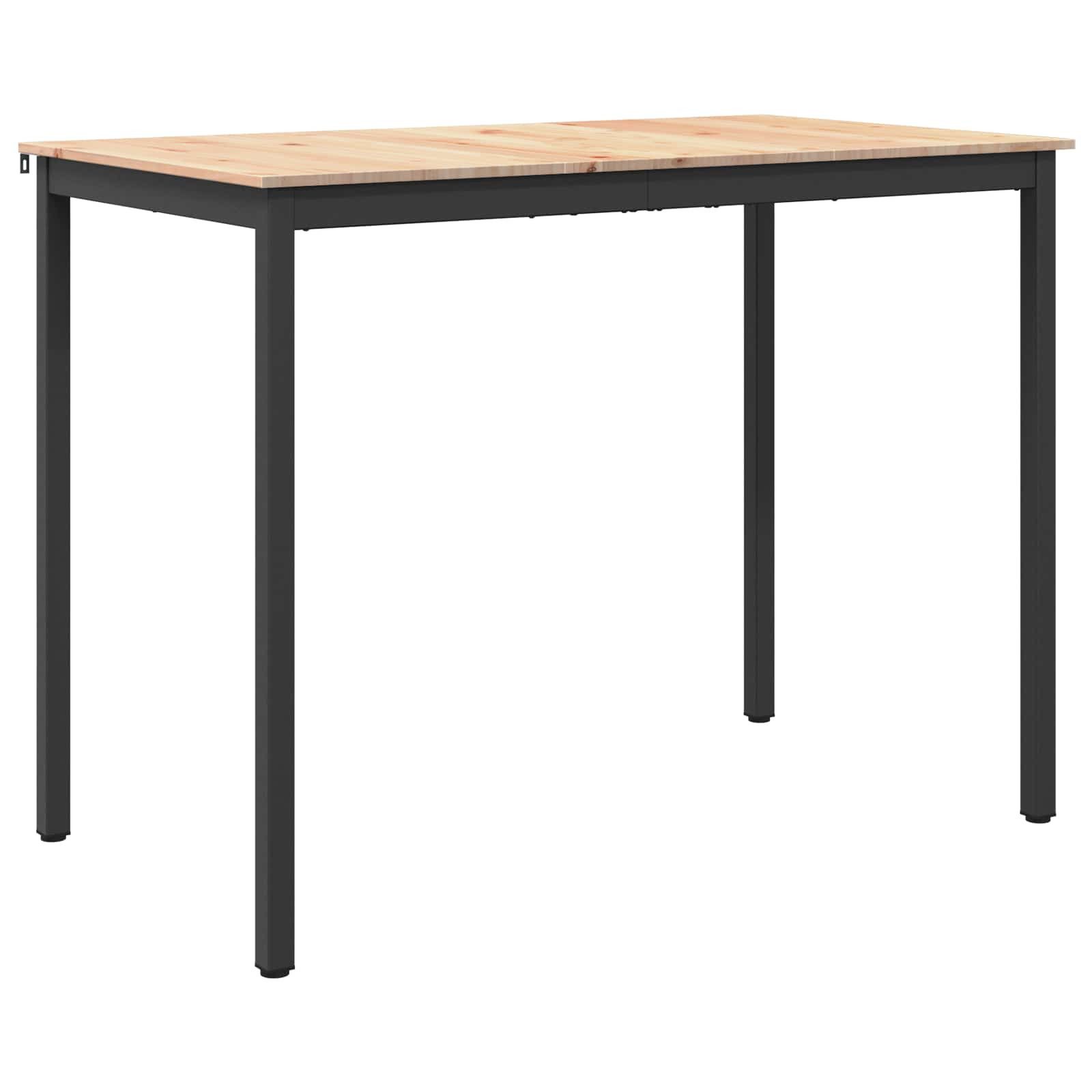 vidaXL Esstisch Bartisch 140 x 80 x 105 cm Massives Kiefernholz Natur (1-St)