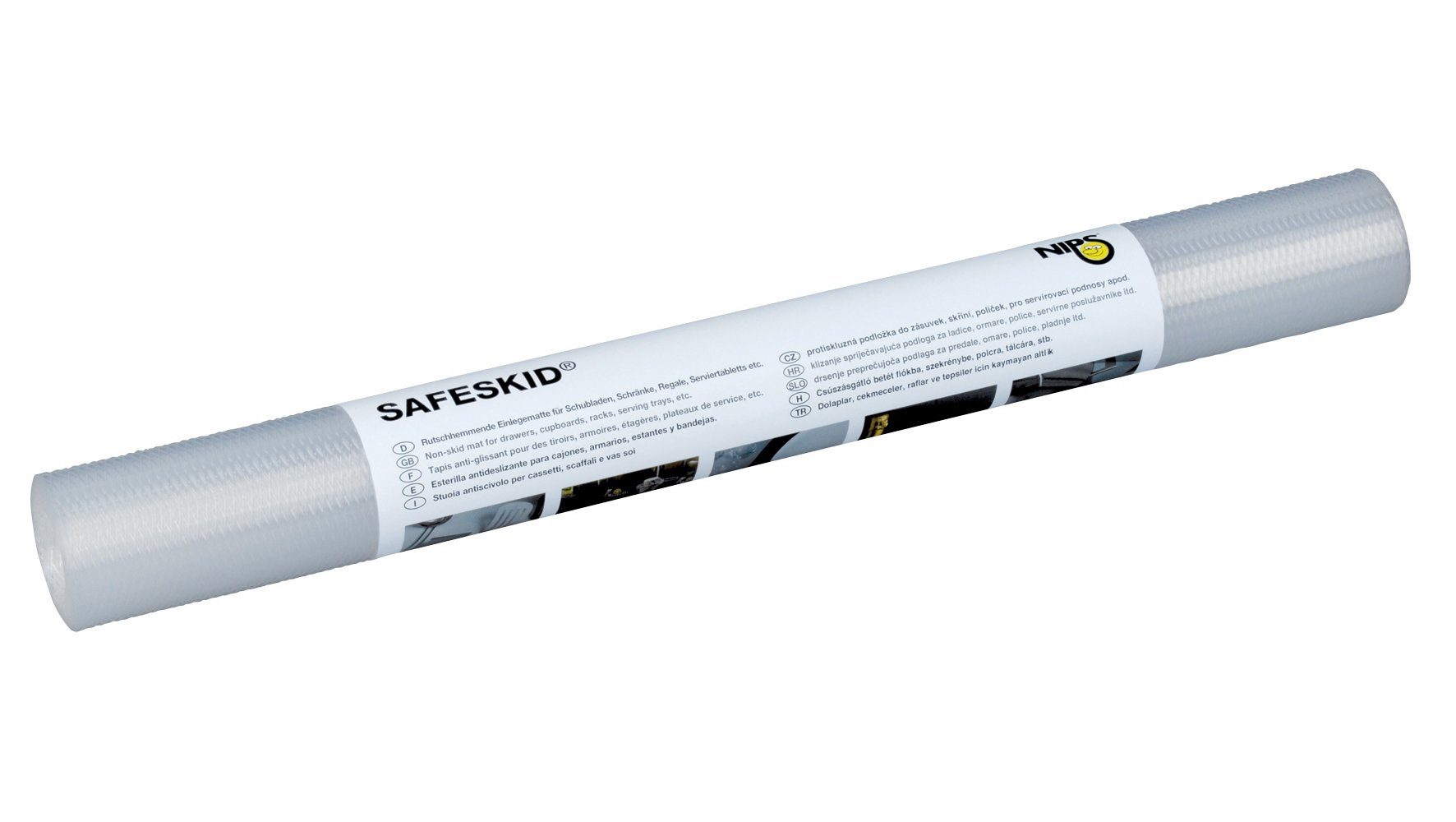 NIPS Schubladenmatte SAFESKID® ANTI-RUTSCH-MATTE, 150 cm x 50 cm, Schutzmatte zuschneidbar, Kunststoff