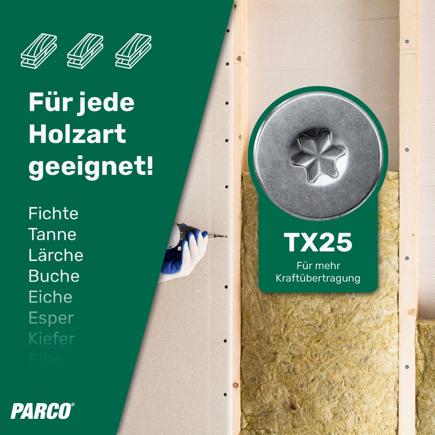 PARCO Justierschraube Distanzschrauben 6x80 mm & weitere TX25 vz. 100/200 Stück, (benutzerfreundliche Justierbarkeit), CUT-Spitze, Schnelle Installation – Bild 4 von 5