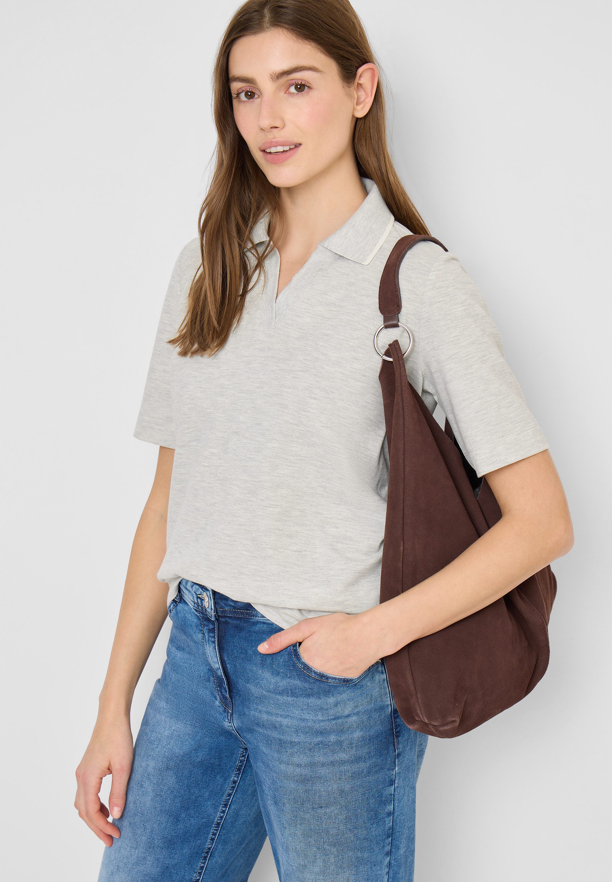 CECIL Poloshirt in Unifarbe