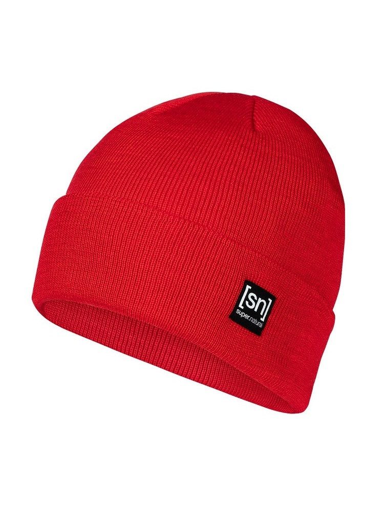 SUPER.NATURAL Beanie Mütze Alpine (Merinowollmix) rot - 1 Stück
