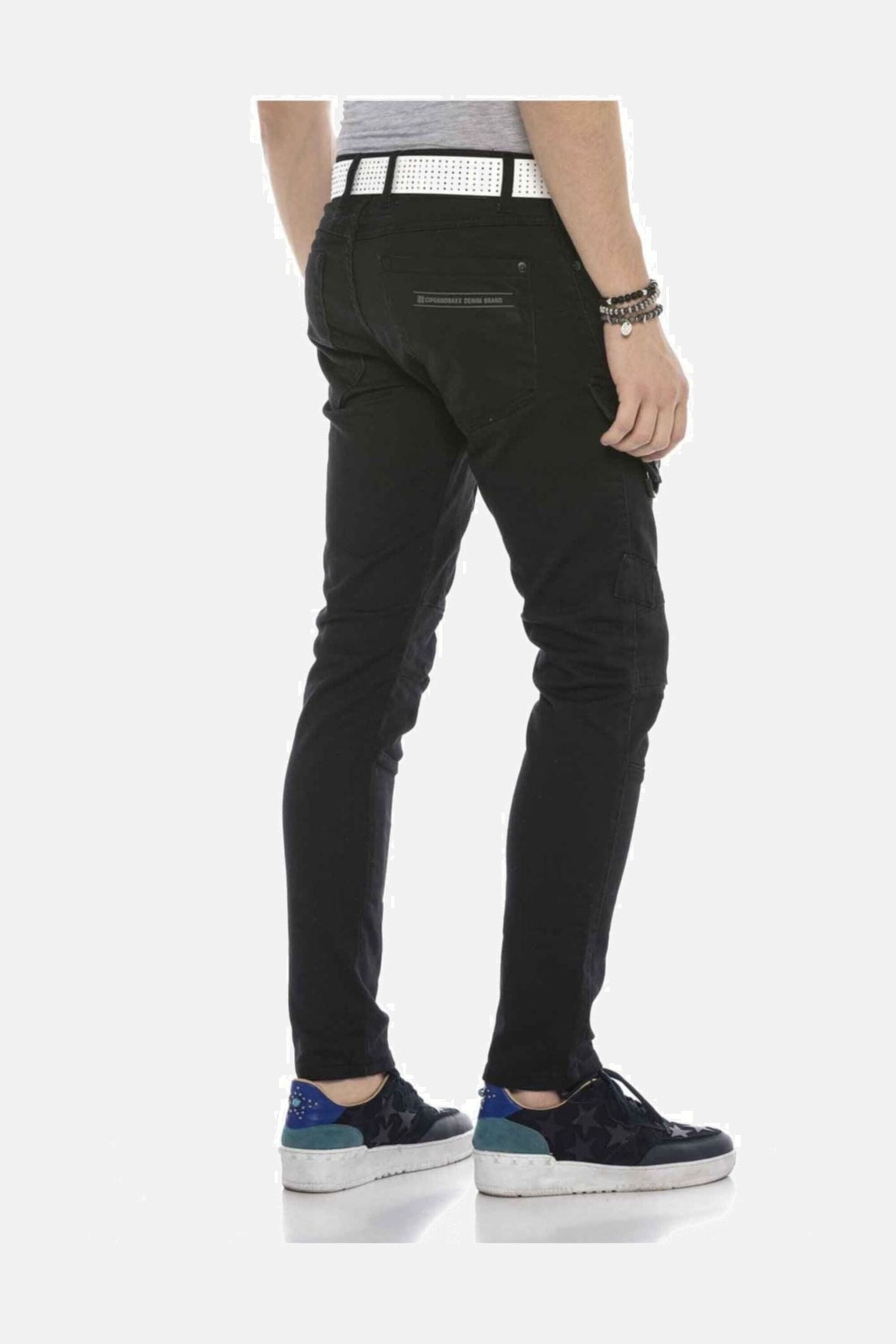 Cipo & Baxx Cargojeans Jeans mit schrägen Cargotaschen, CD566 – Bild 3 von 5
