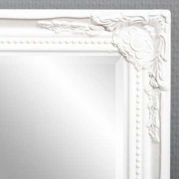 LebensWohnArt Wandspiegel Spiegel GRACY barock Antik-Weiß 130x40cm