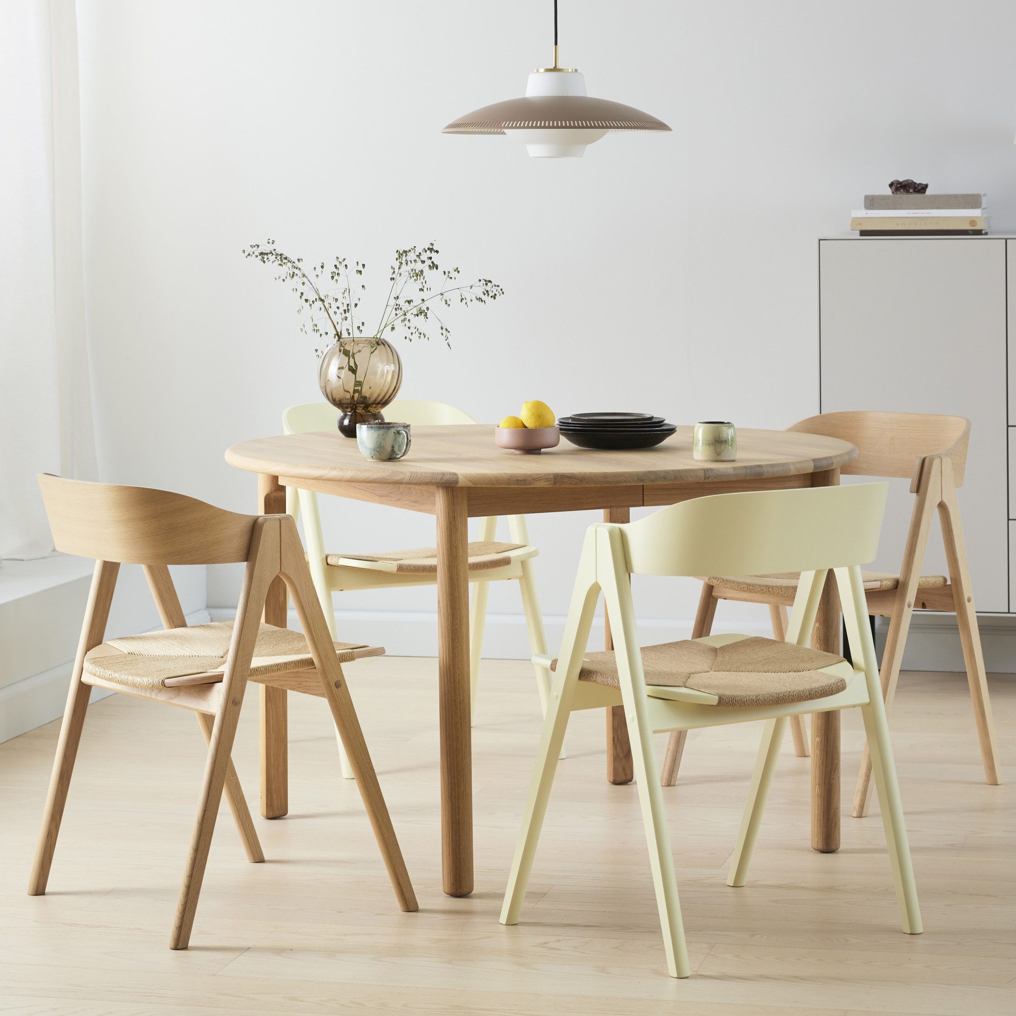 Hammel Furniture Esstisch Findahl by Hammel Nohr Designtisch, Ø120 cm, aus massiven Eichenholz, mit Verlängerungsfunktion