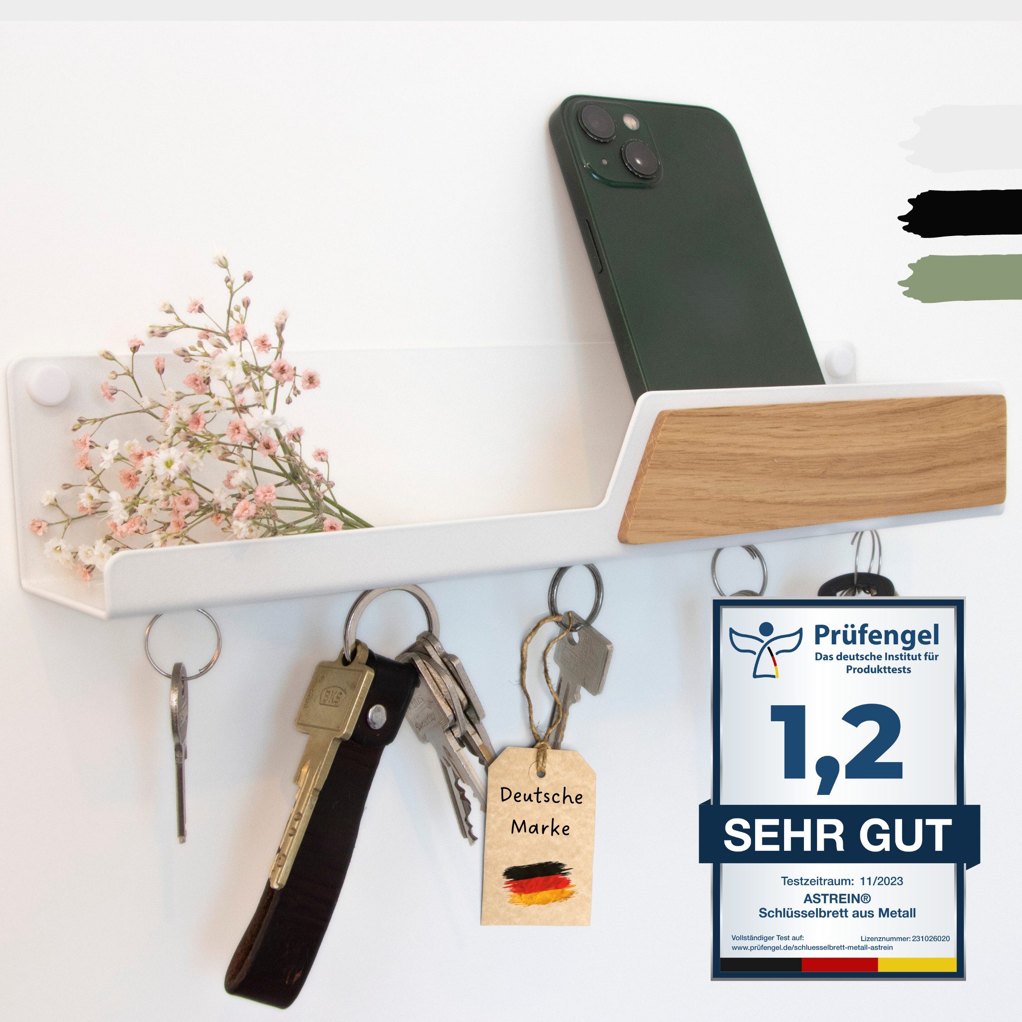 Astrein Schlüsselbrett Magnetisch, Schlüsselboard, Eiche, Schlüsselhalter günstig online kaufen