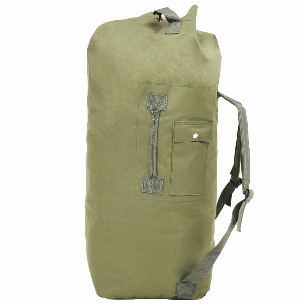vidaXL Packsack Seesack Army Style 85 L Olivgrün