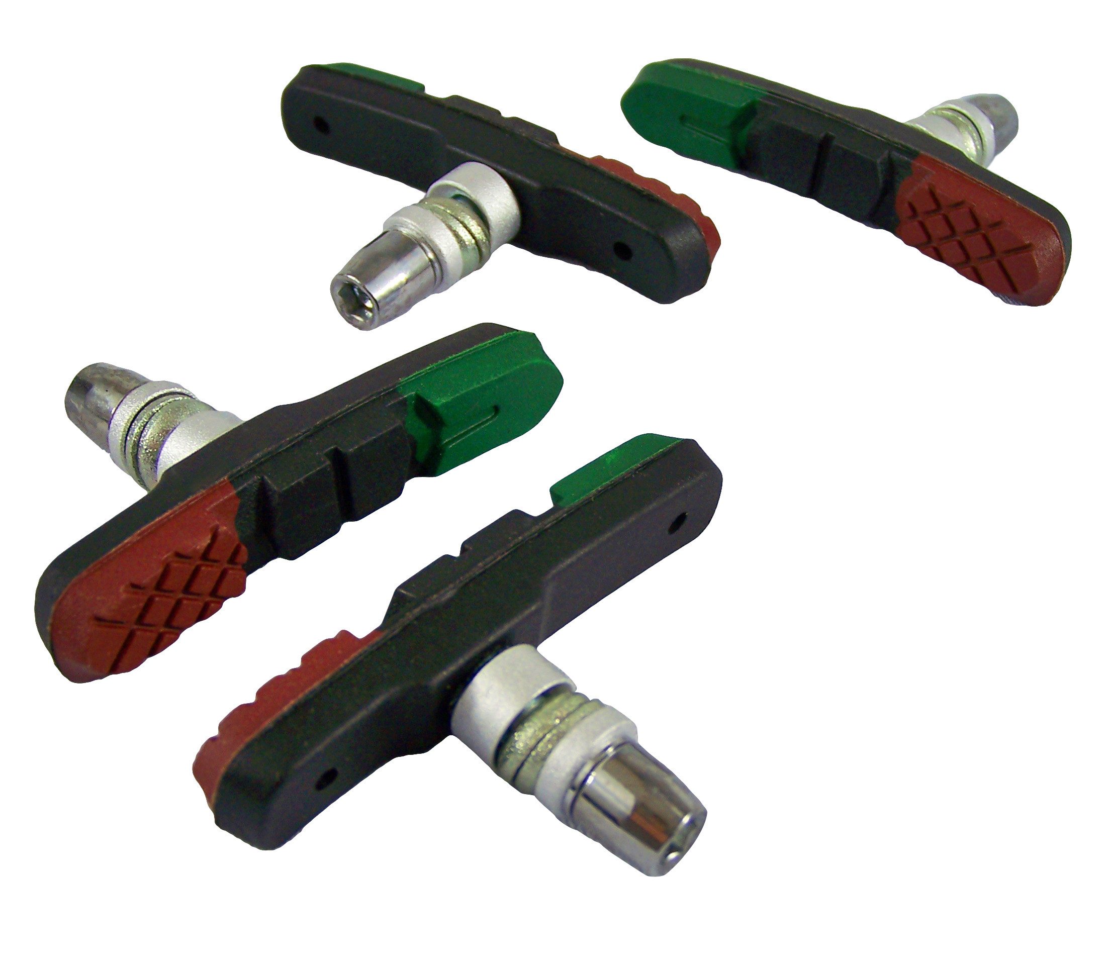 ALHONGA Bremsbelag Alhonga V-Brake Bremsbeläge QT-Cycletech 4 Stück Bremsschuhe 3 Farbig