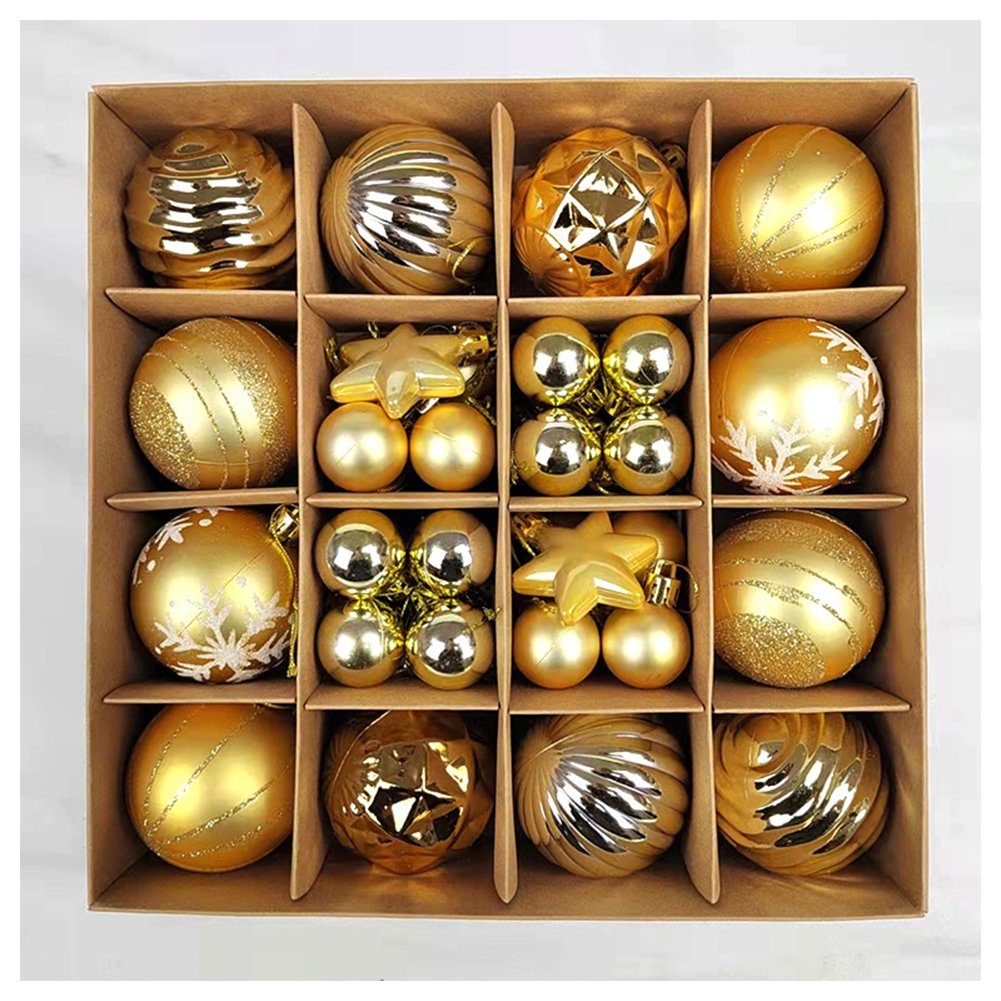 Weihnachtsparty, Hängende Weihnachtsbaumkugel, Blusmart Ornament, Christbaumschmuck Kugel, Christbaumschmuck Gold