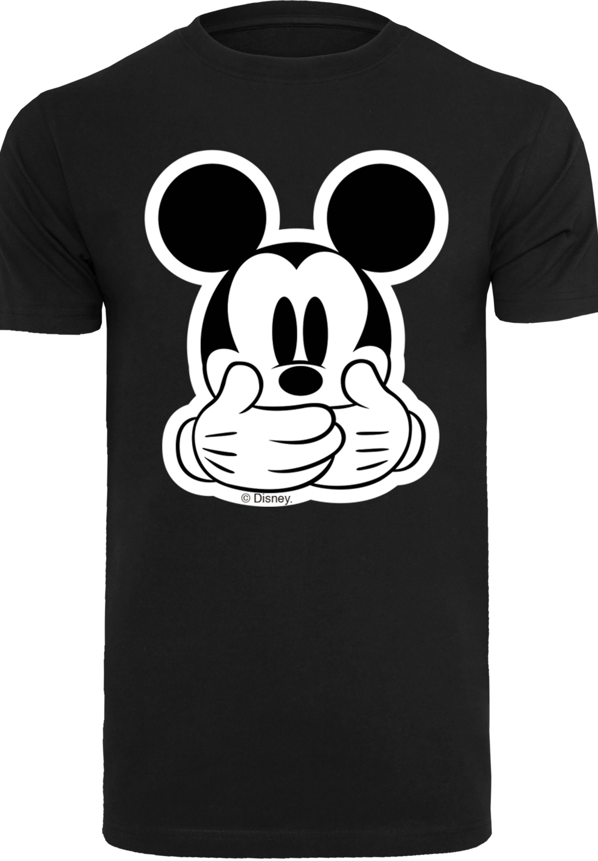 Maus Herren,Premium F4NT4STIC ,Regular-Fit,Basic,Bedruckt Disney Merch Speak Micky T-Shirt Don\'t