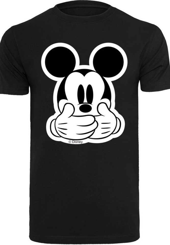 F4NT4STIC T-Shirt Disney Micky Maus Don't Speak Herren,Premium Merch ,Regular-Fit,Basic,Bedruckt