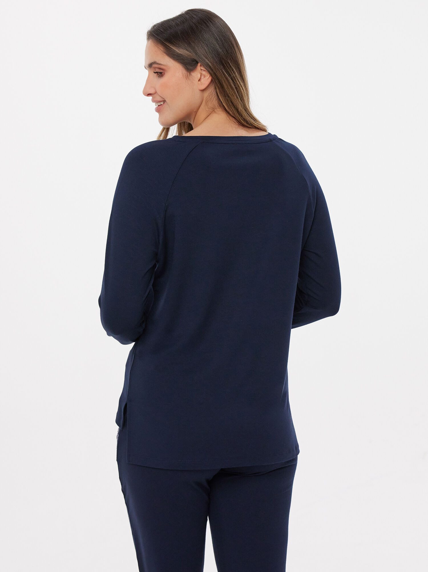 MONACO blue WEEKEND Langarmshirt Langarmshirt figurumspielend mit Kristallb günstig online kaufen